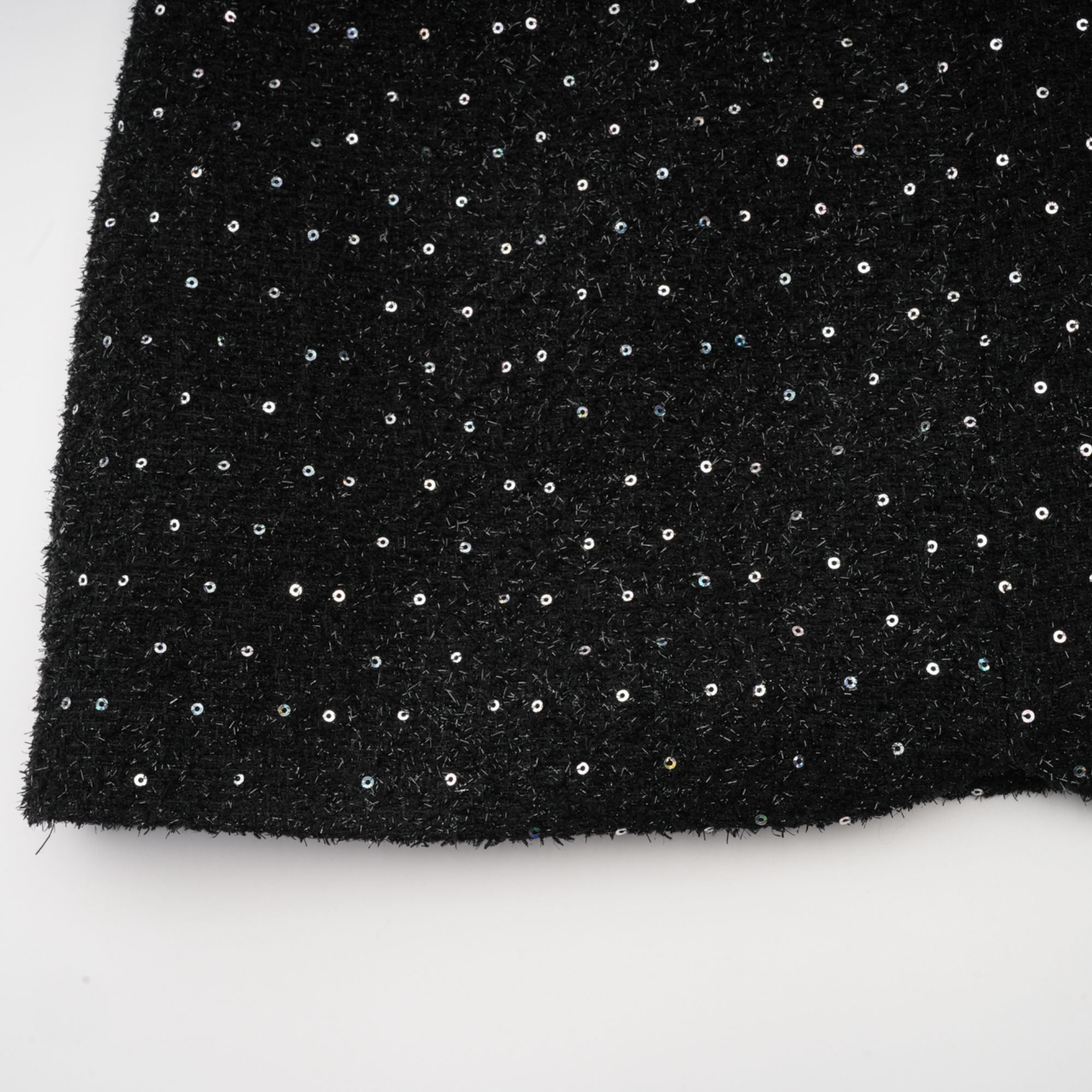 Éléonore فستان قصير من التويد مزين باللؤلؤ الصناعي