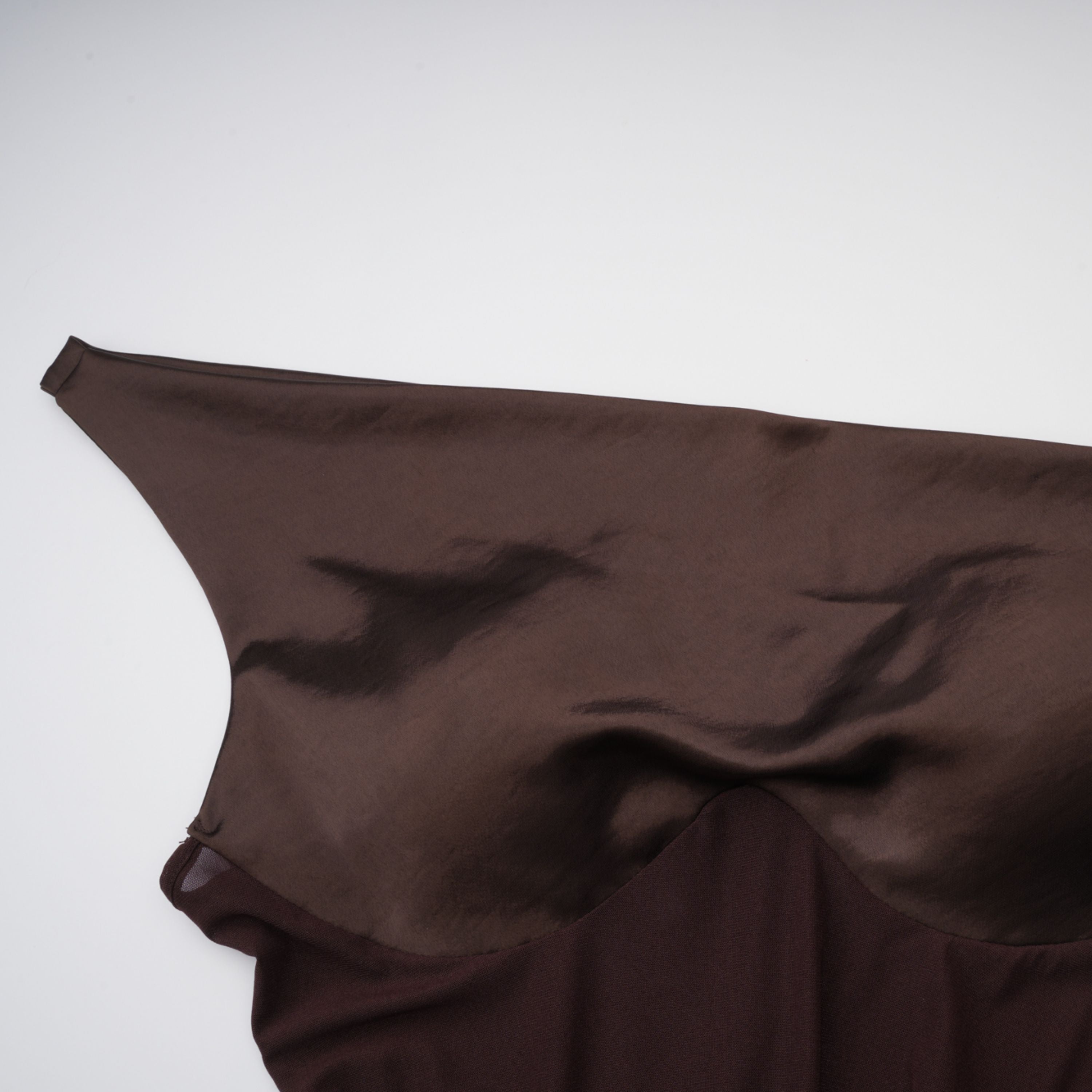 Pernilla Brown One Shoulder Satin Mini Dress