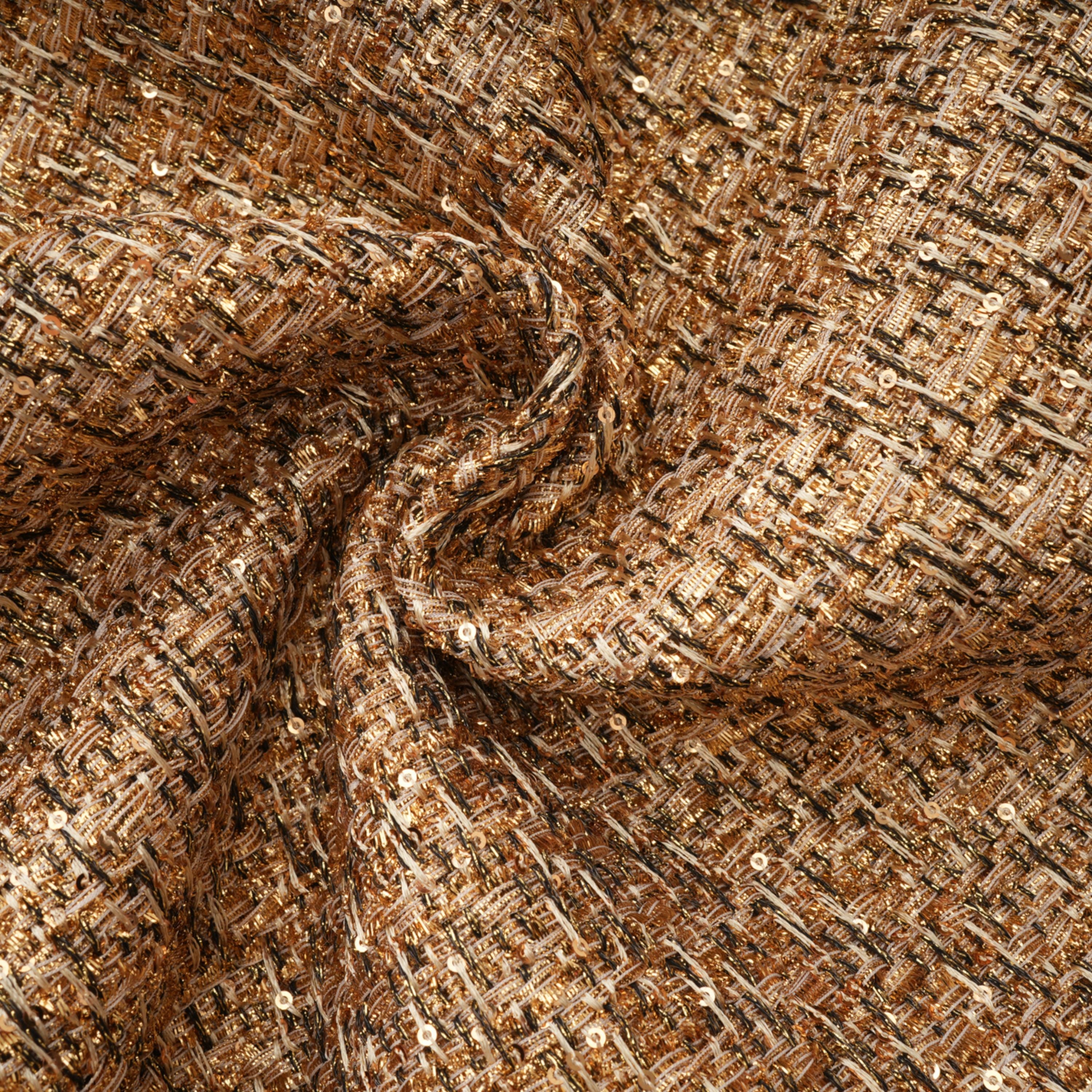 فستان قصير من التويد بياقة على شكل قلب من Arna Gold