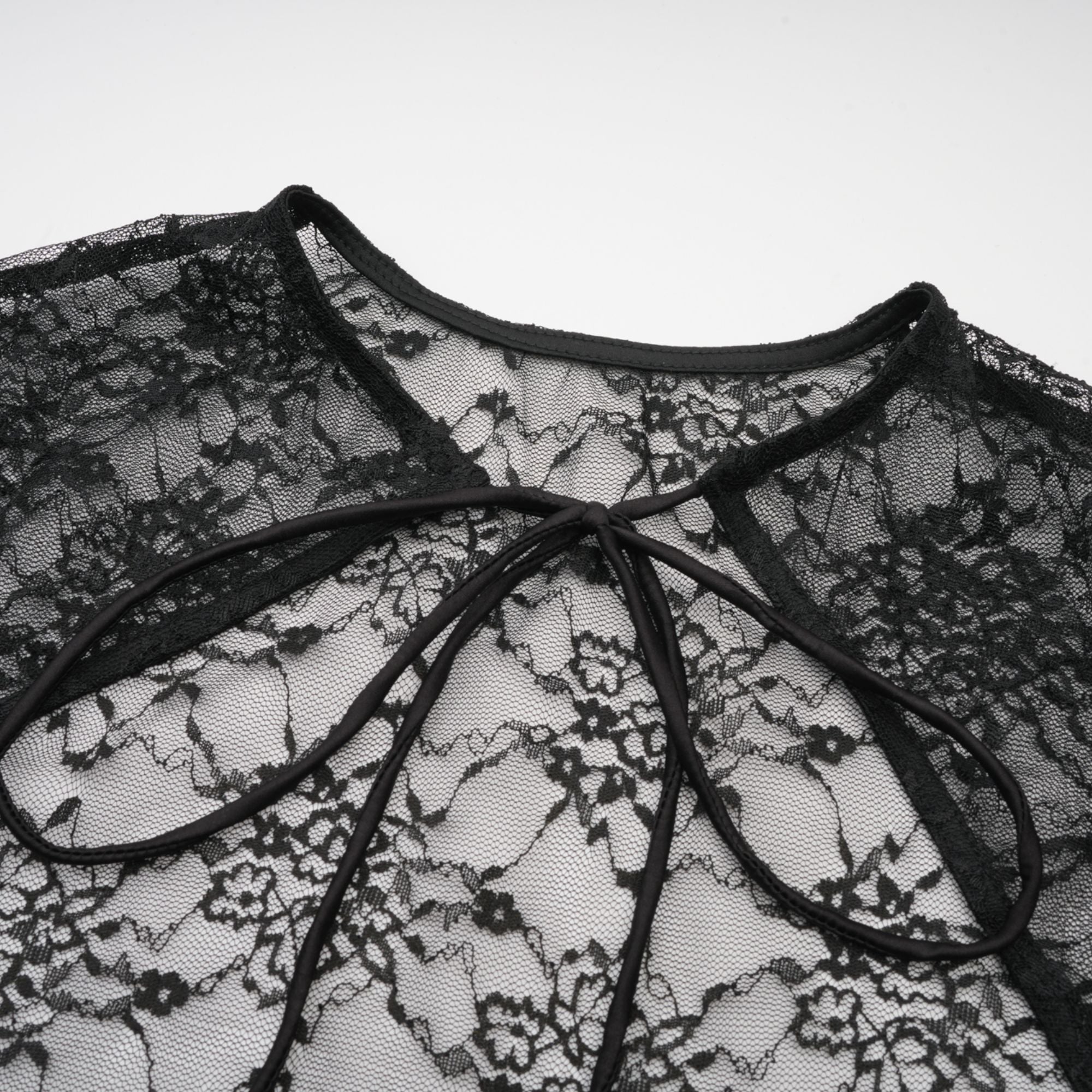 Louise black floral-lace vest & dress matching set