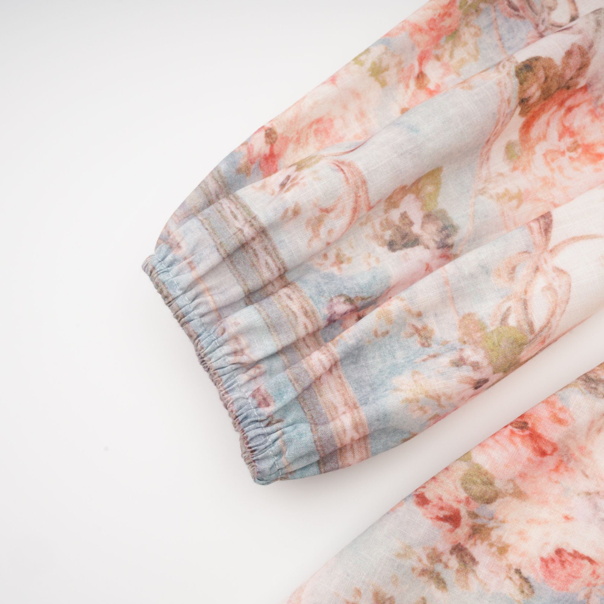 Clémence Romantic Floral Print Mini Dress(Final Sale)