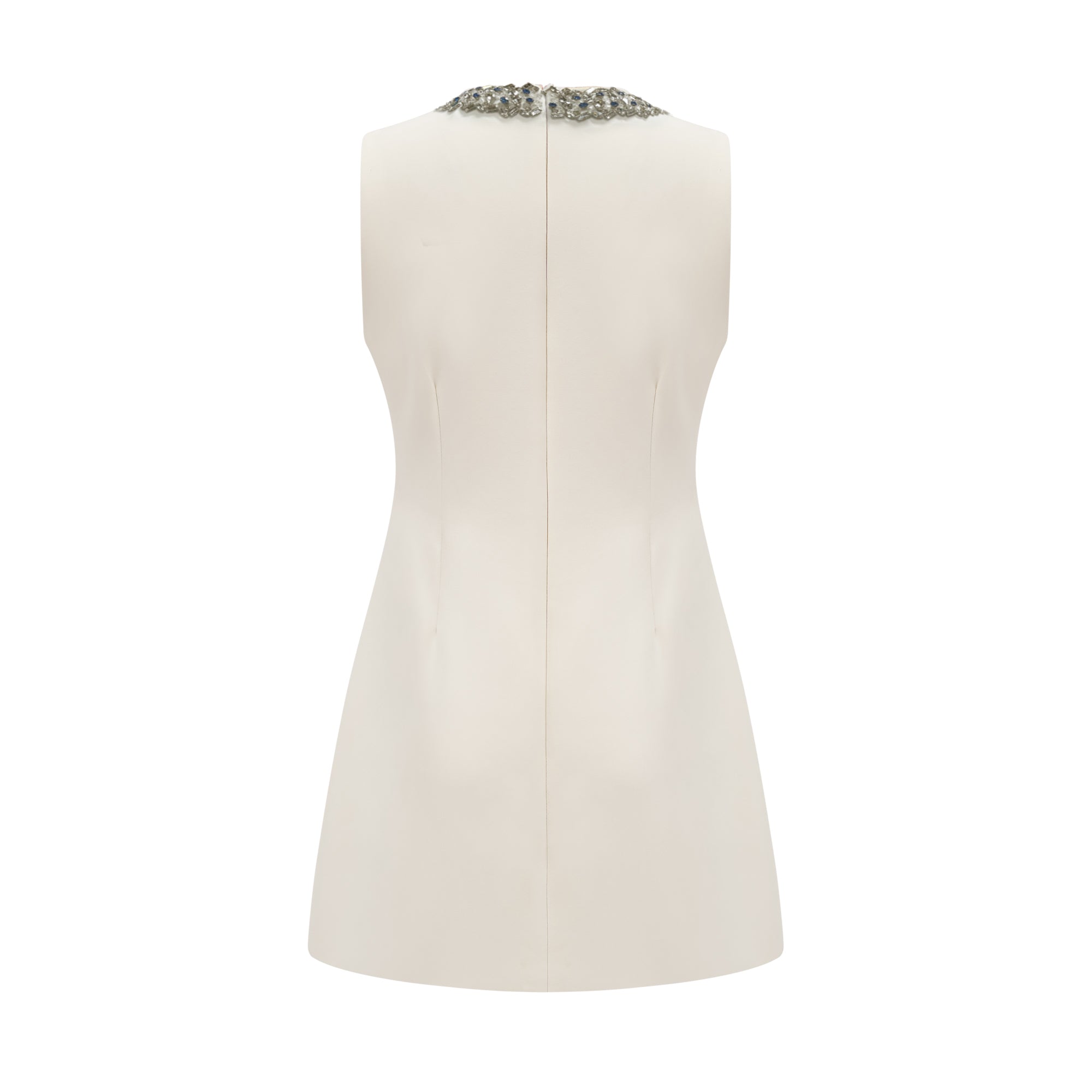 فستان سيسيل القصير المزين بالكريستال