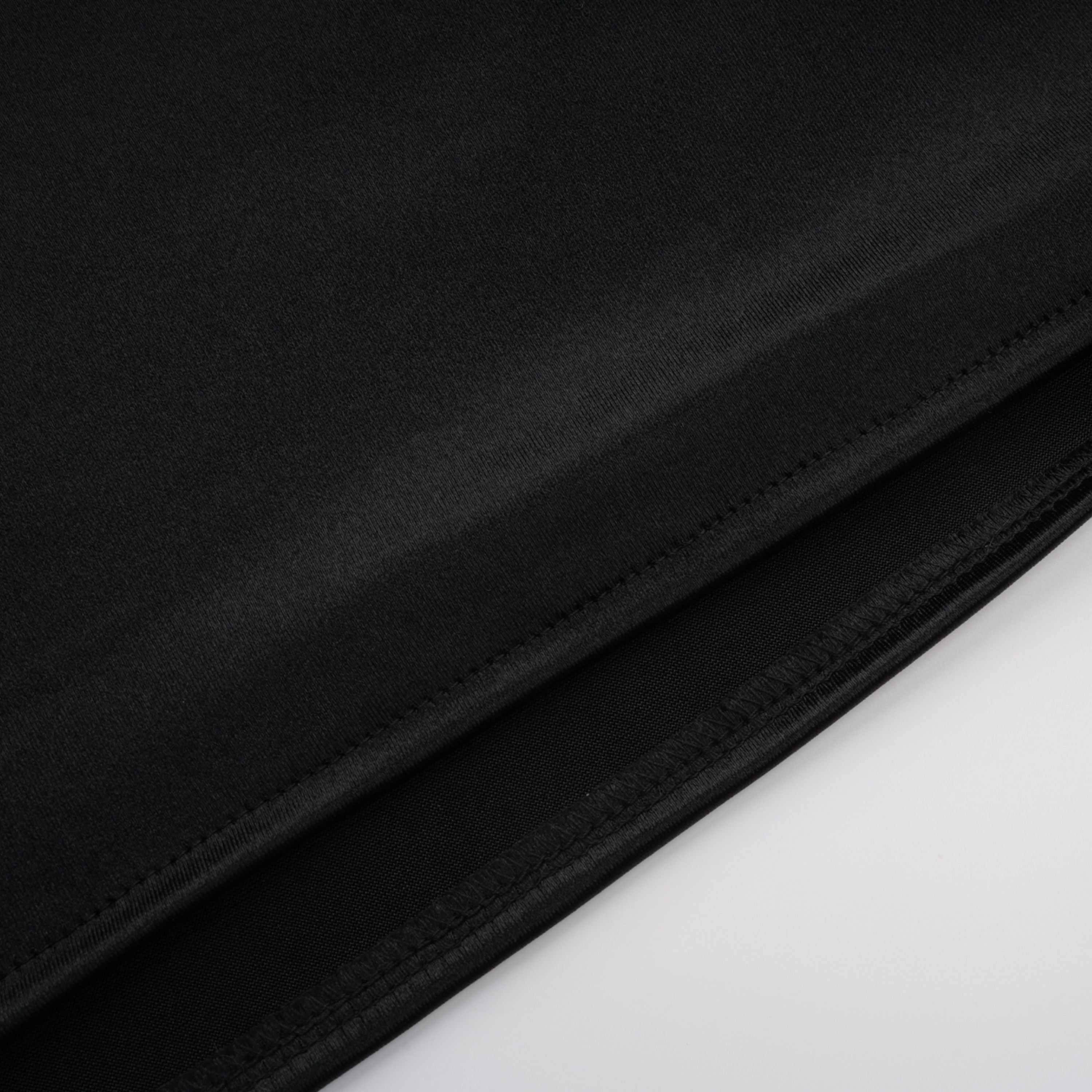 Ginevra black halterneck faux-pearl satin maxi dress