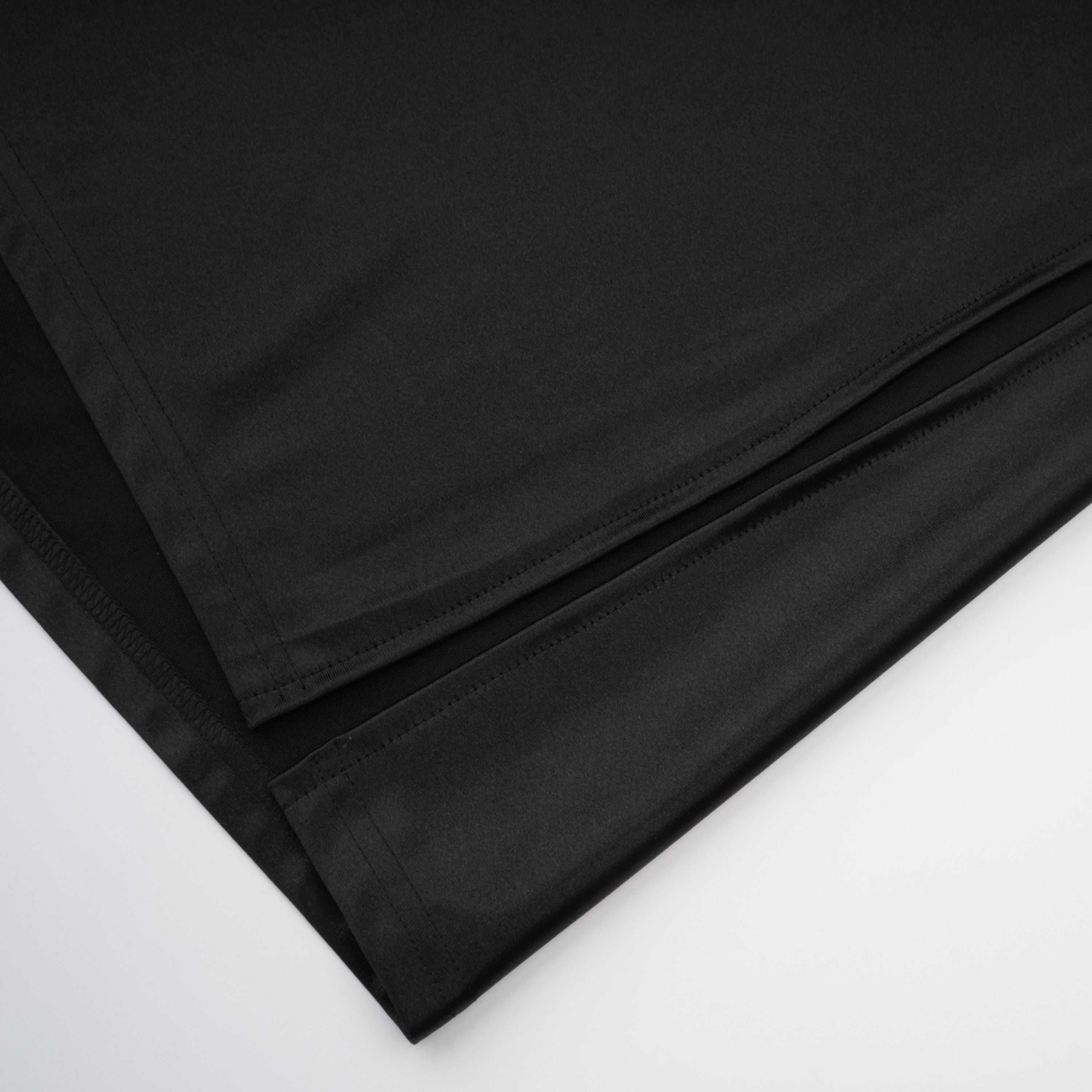 Ginevra black halterneck faux-pearl satin maxi dress