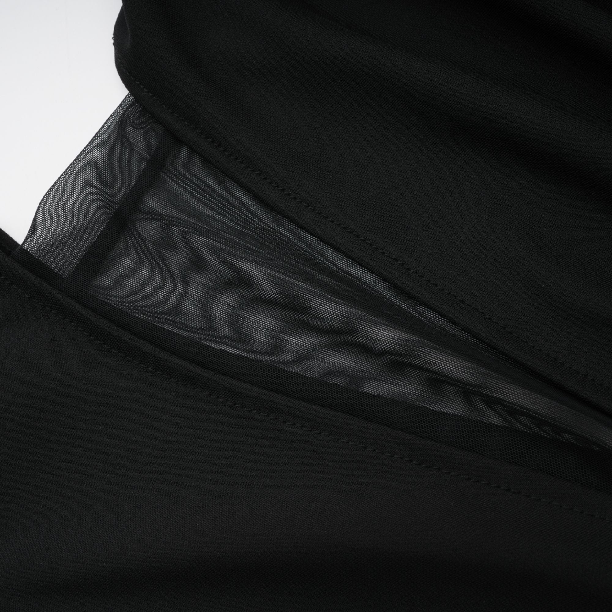 Clarisse semi-sheer ruched midi dress