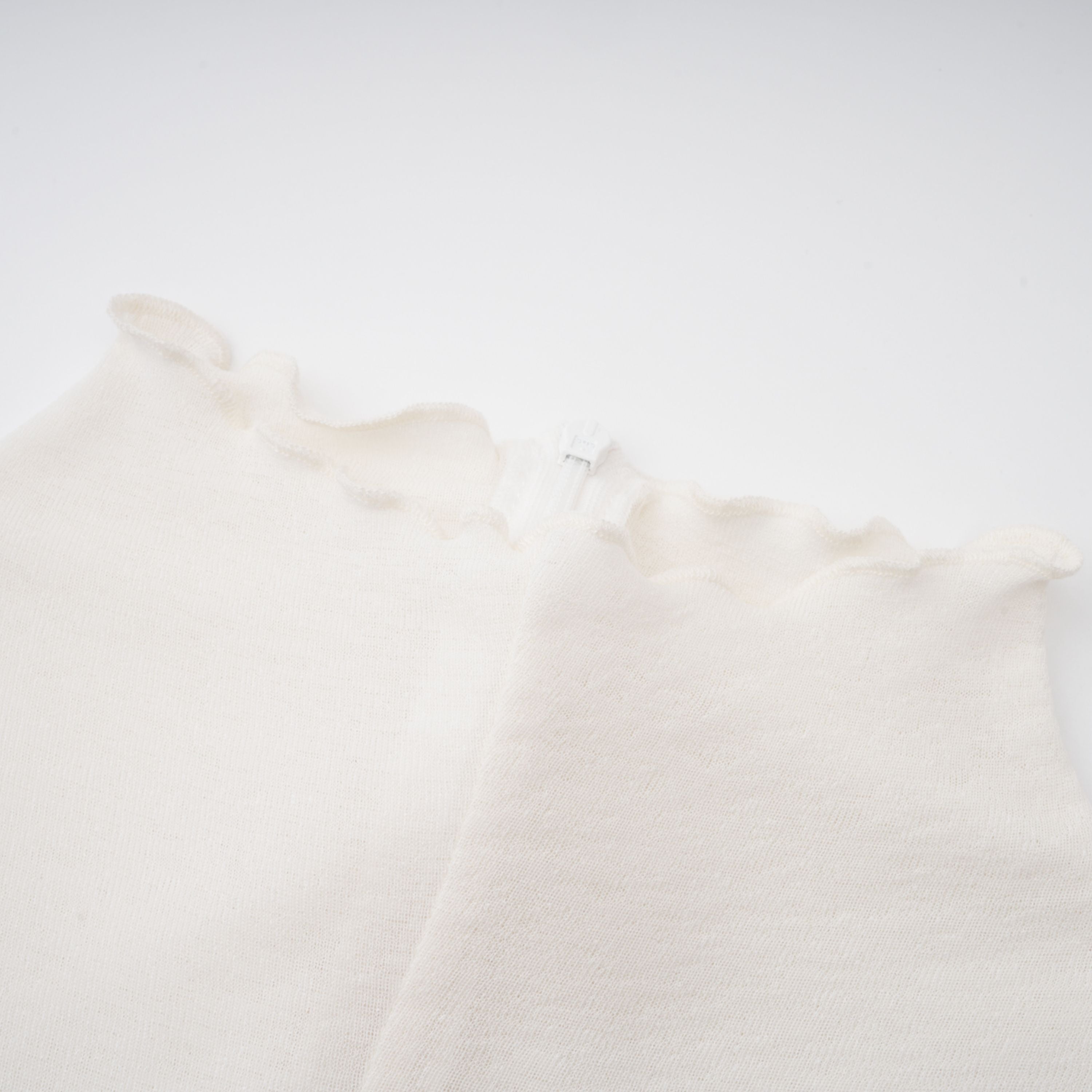 Lark White Tulle Panel Knit Midi Dress