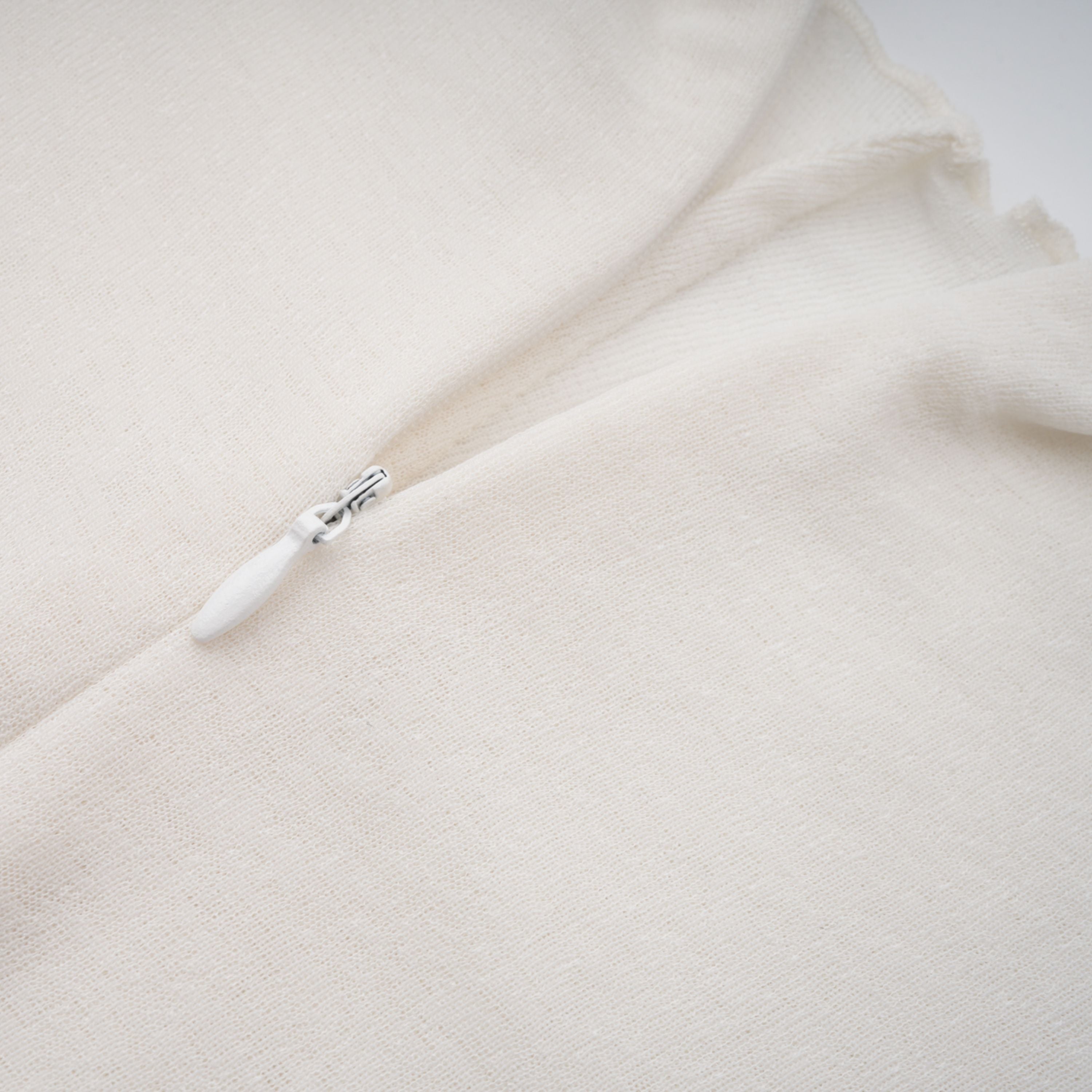 Lark White Tulle Panel Knit Midi Dress