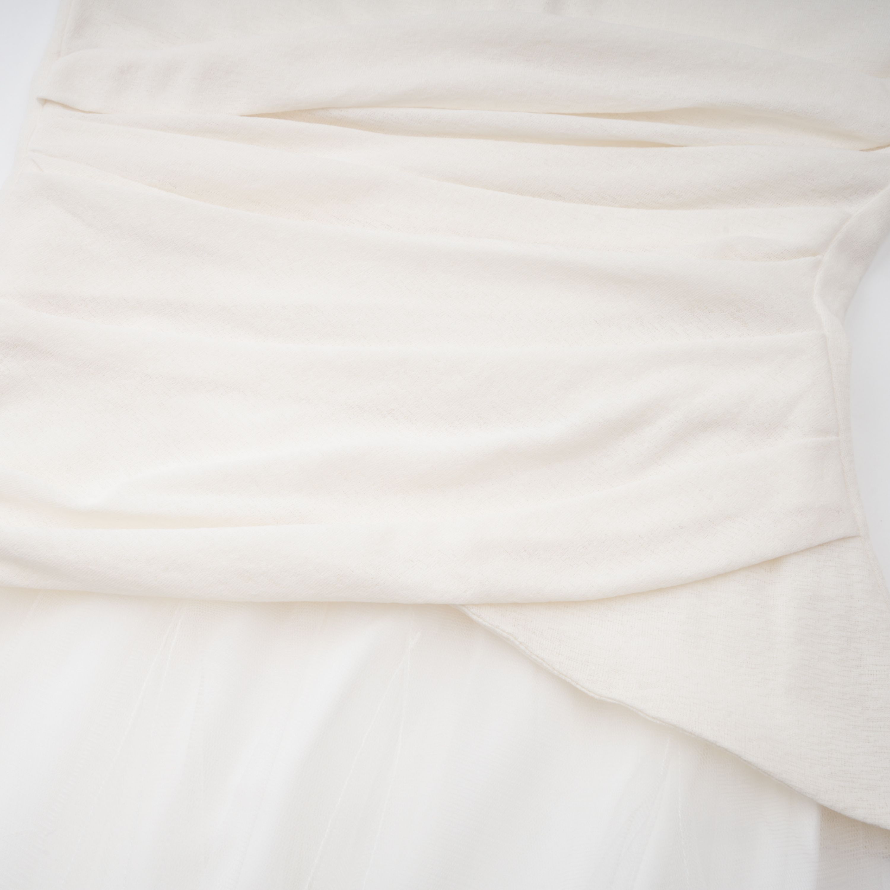 Lark White Tulle Panel Knit Midi Dress