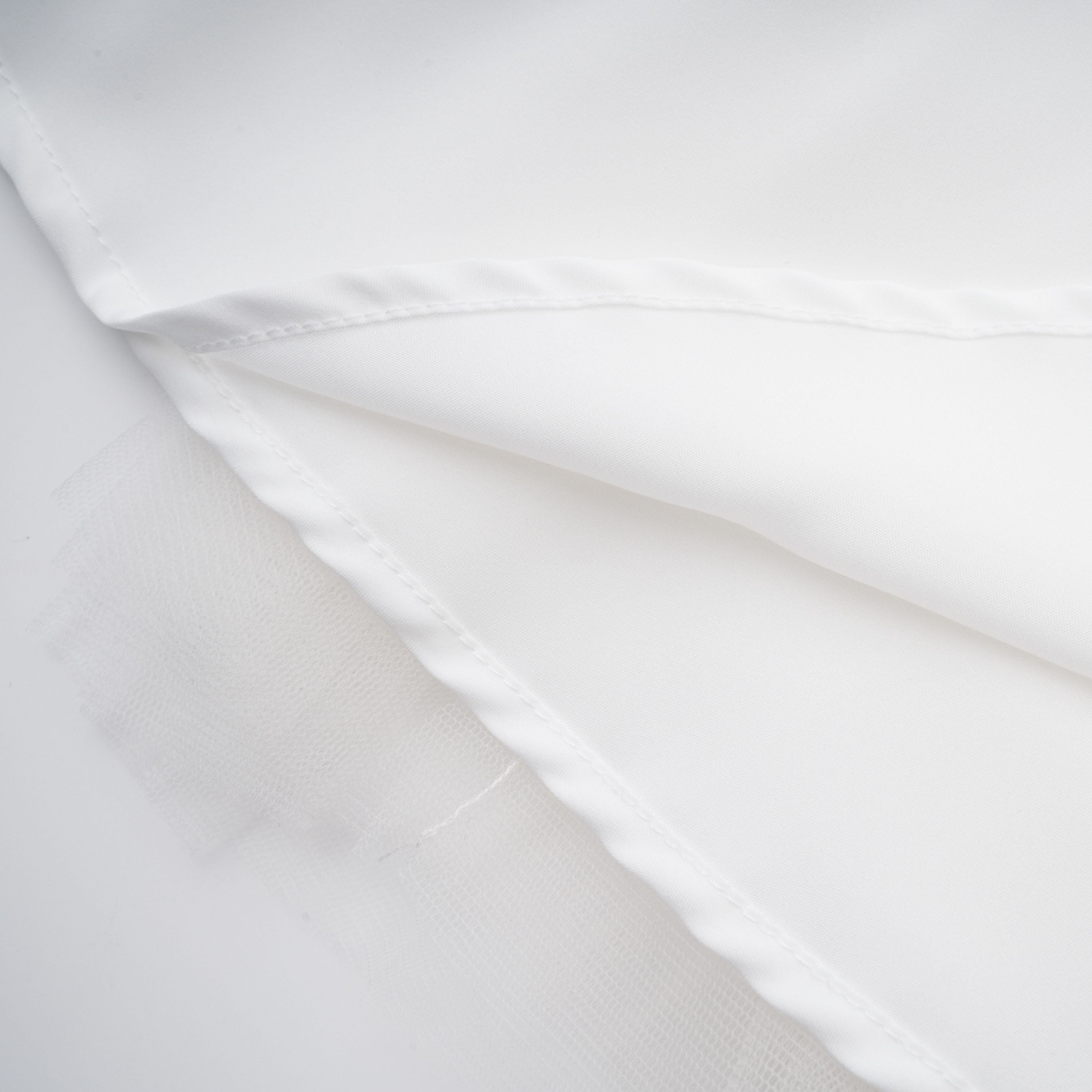 Lark White Tulle Panel Knit Midi Dress