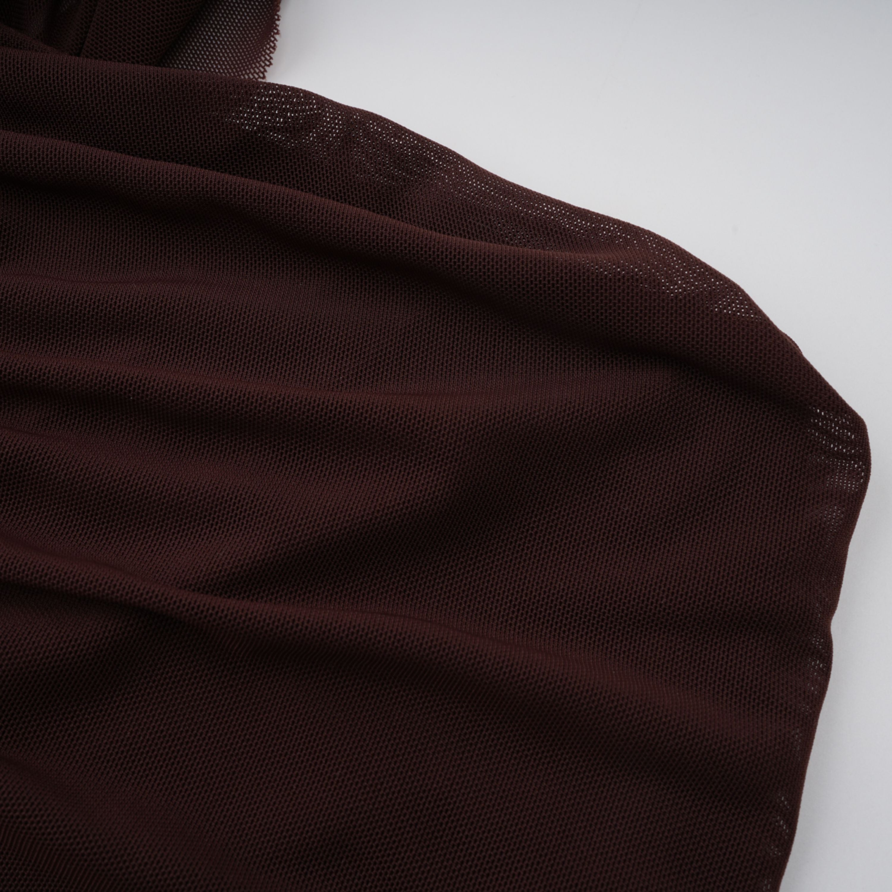 Bruna Cut-Out Ruched Mesh Maxi Dress