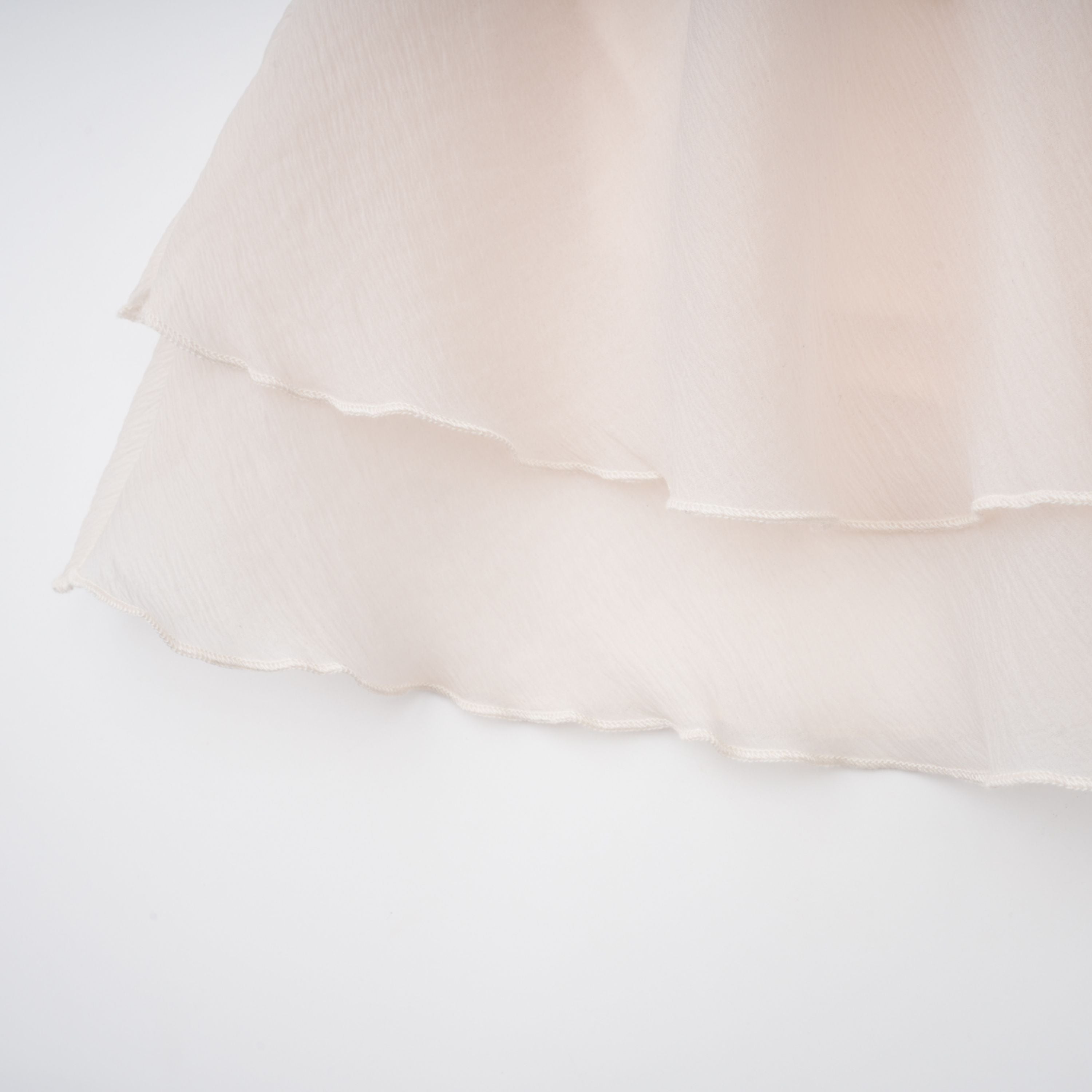 Perrine self-tie ruffled blouse & skirt matching set