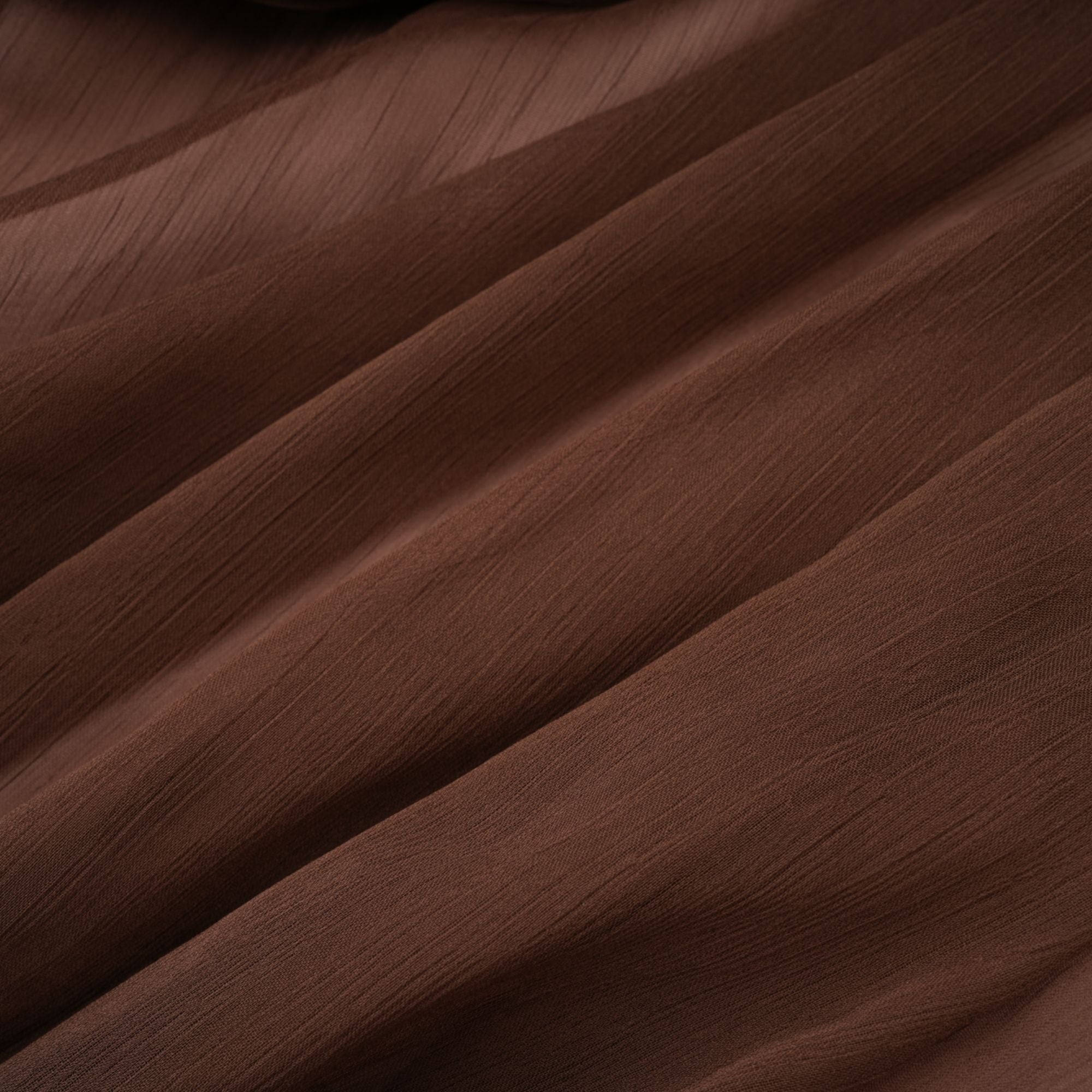 Jade braunes gerafftes Tüll-Minikleid