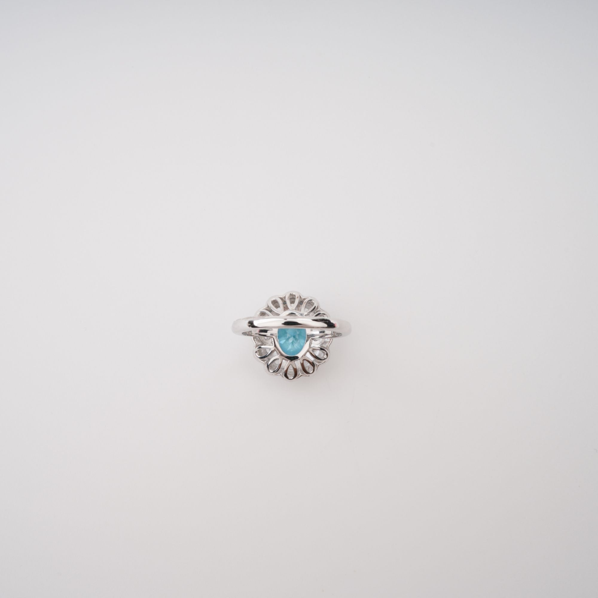 Coralie Blue Floral Gemstone Sterling Silver Ring