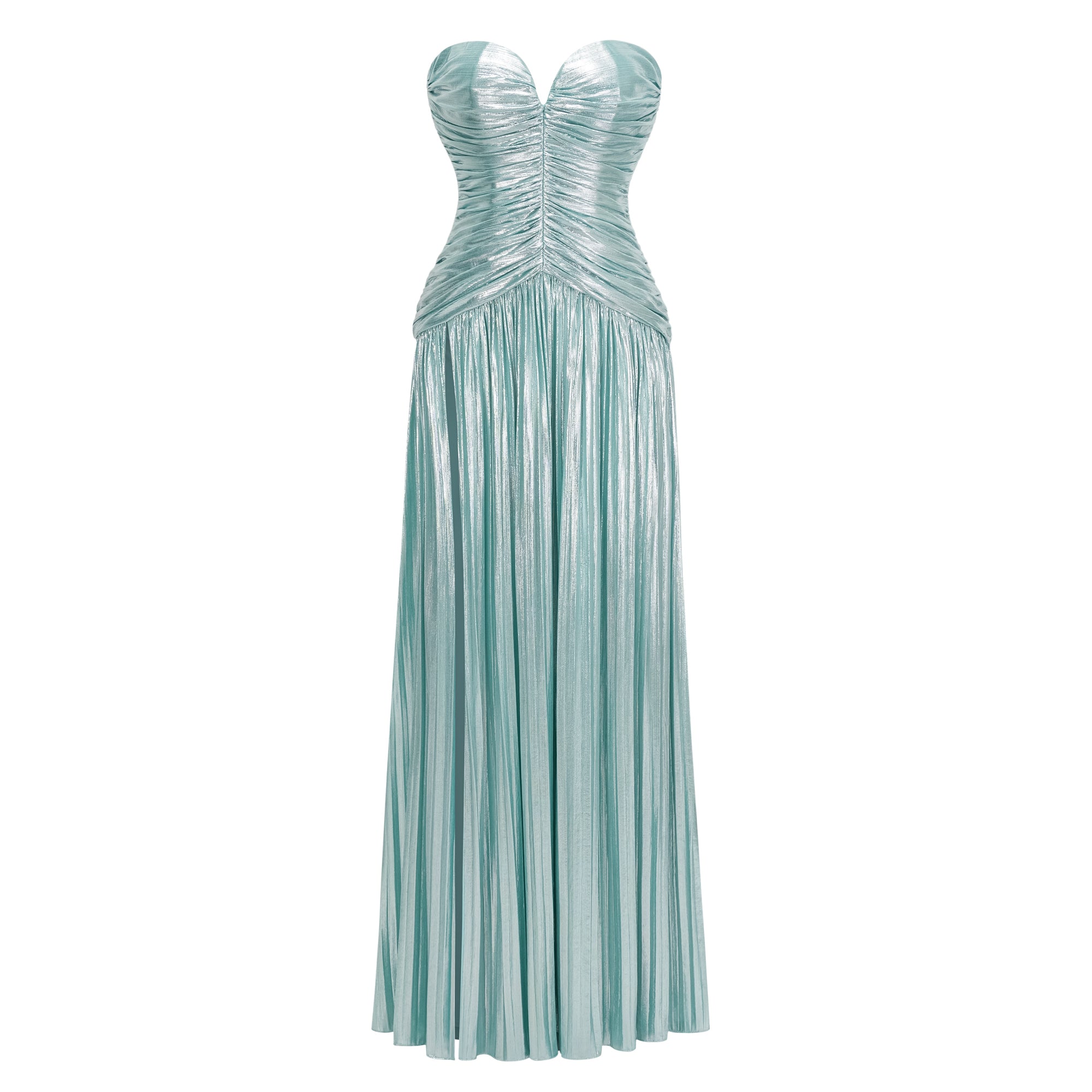 فستان طويل لامع باللون الأزرق الكوبالت من Azar