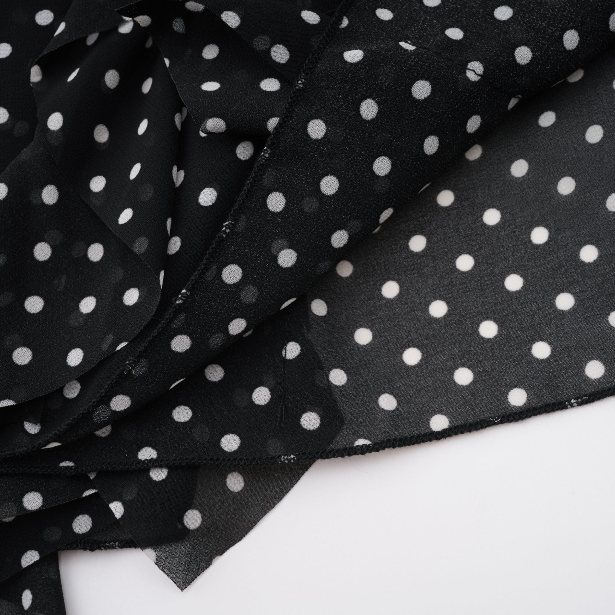 Coraline black polka-dot ruffled midi dress