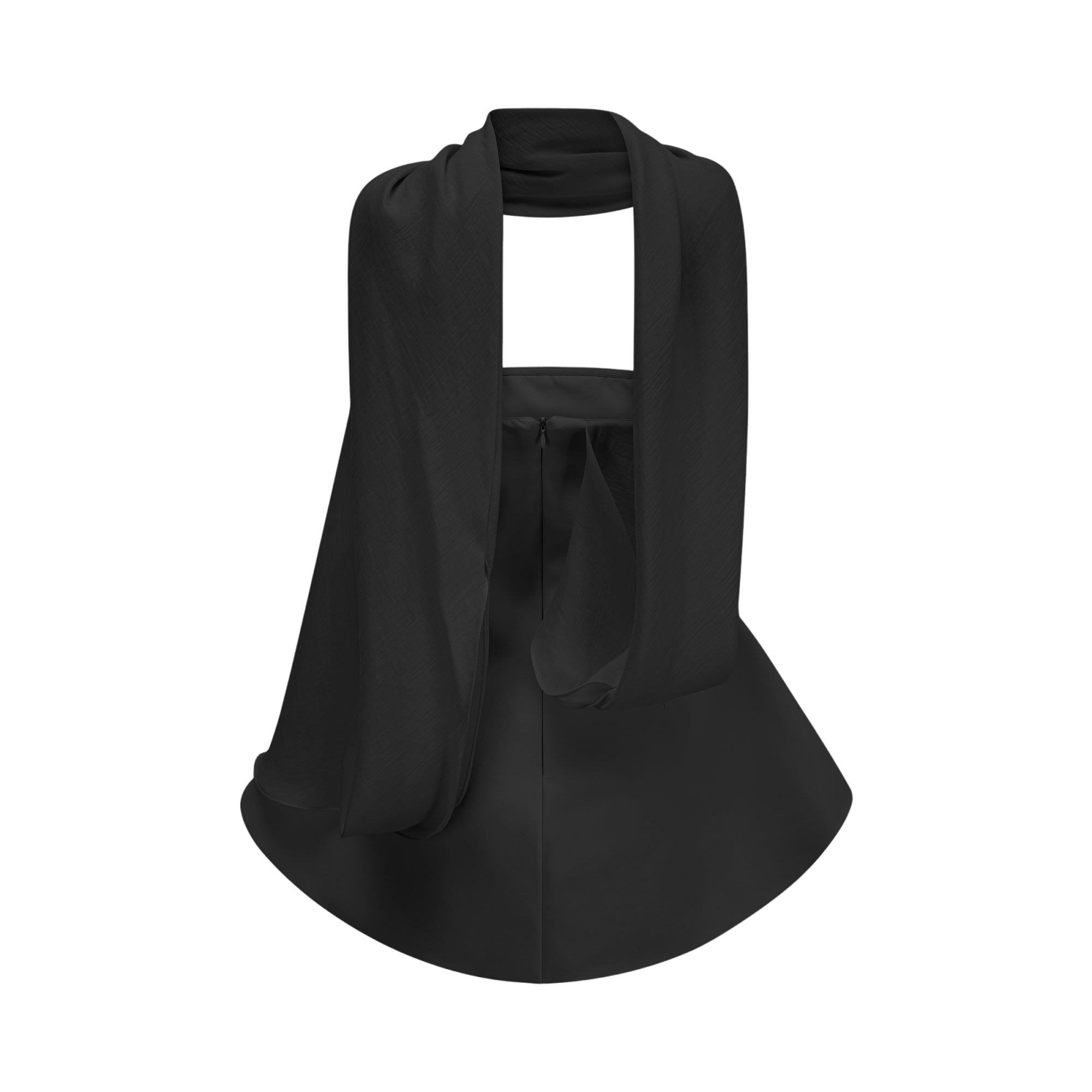 Danaé ribbon-design flared mini dress in Black