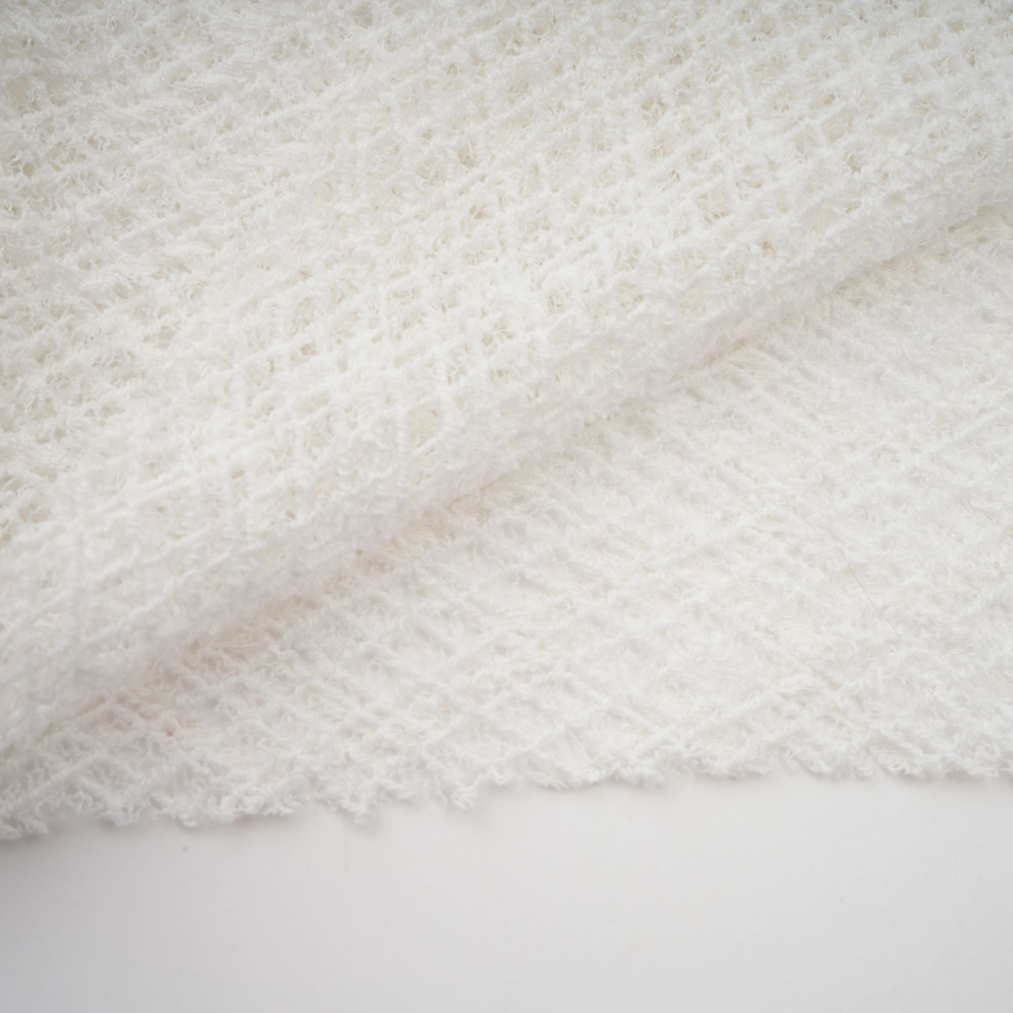 Athena wavy-pattern lace maxi dress in White