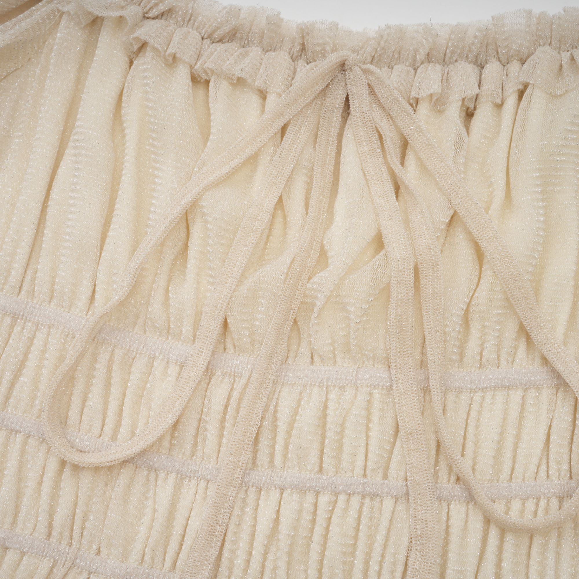 Camille pleated shirred metallic midi dress