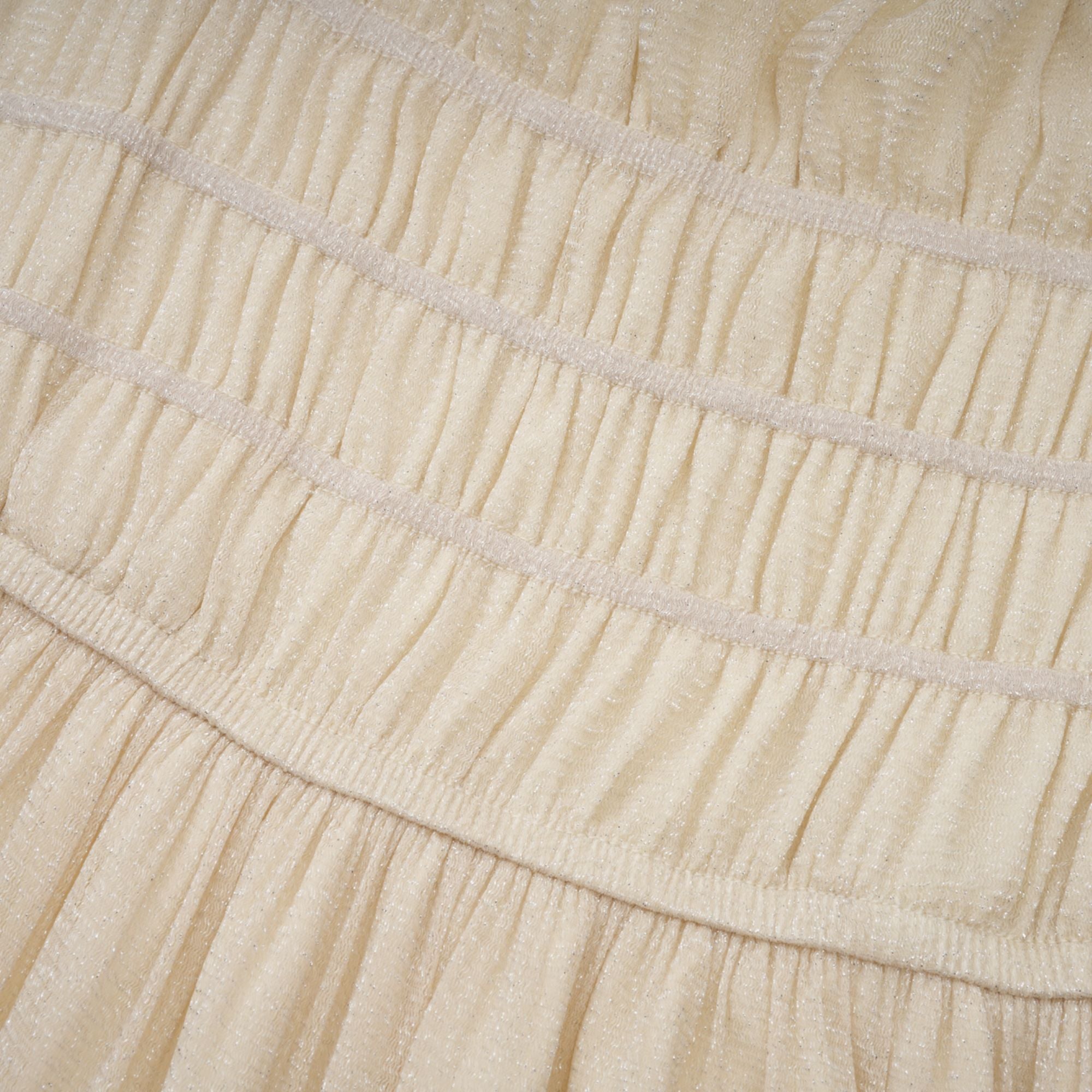 Camille pleated shirred metallic midi dress