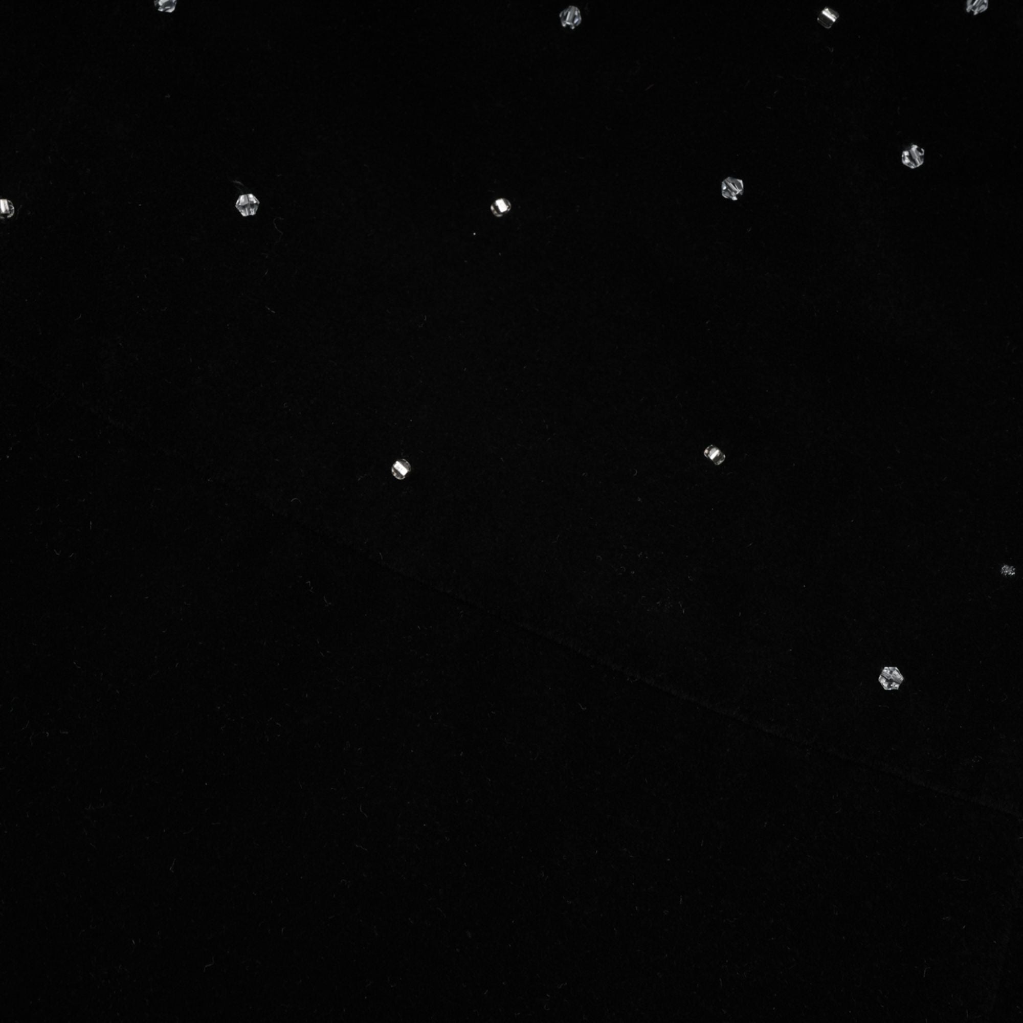 فستان ساندرين القصير من المخمل المزين بالكريستال