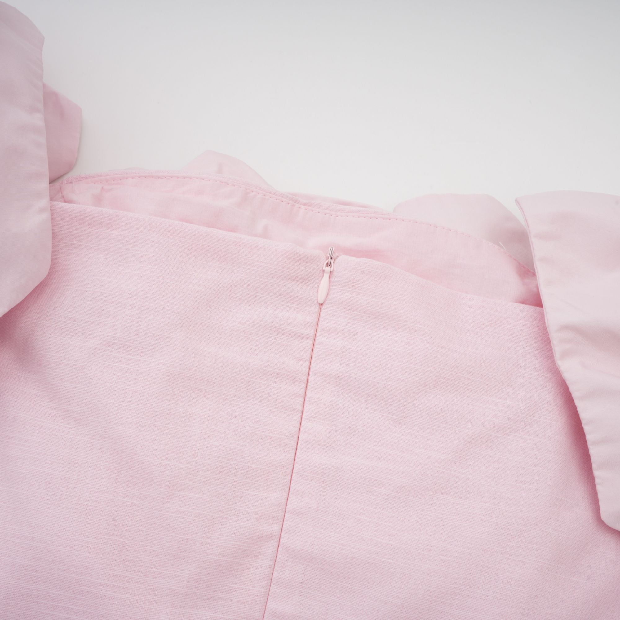 Juliette pink off-shoulder 3D-petal midi dress