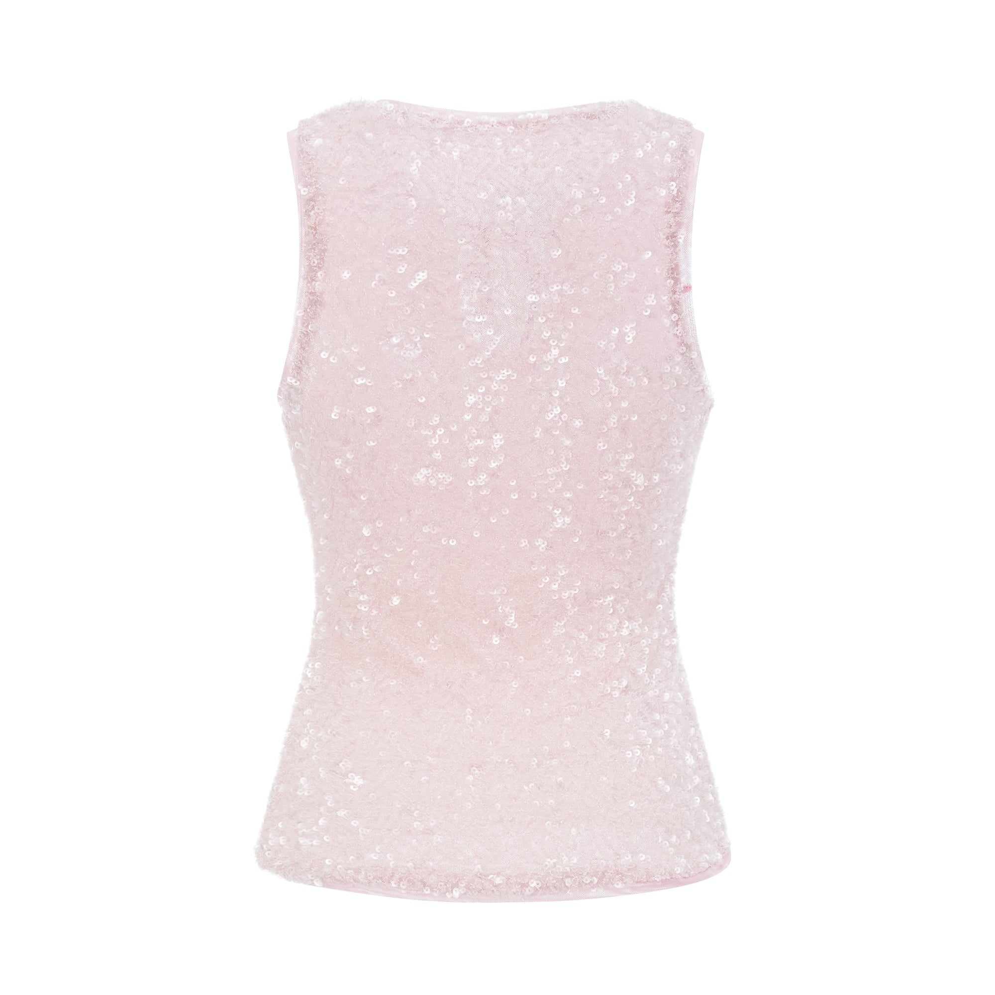 بلوزة أندريا الوردية المزينة بالترتر