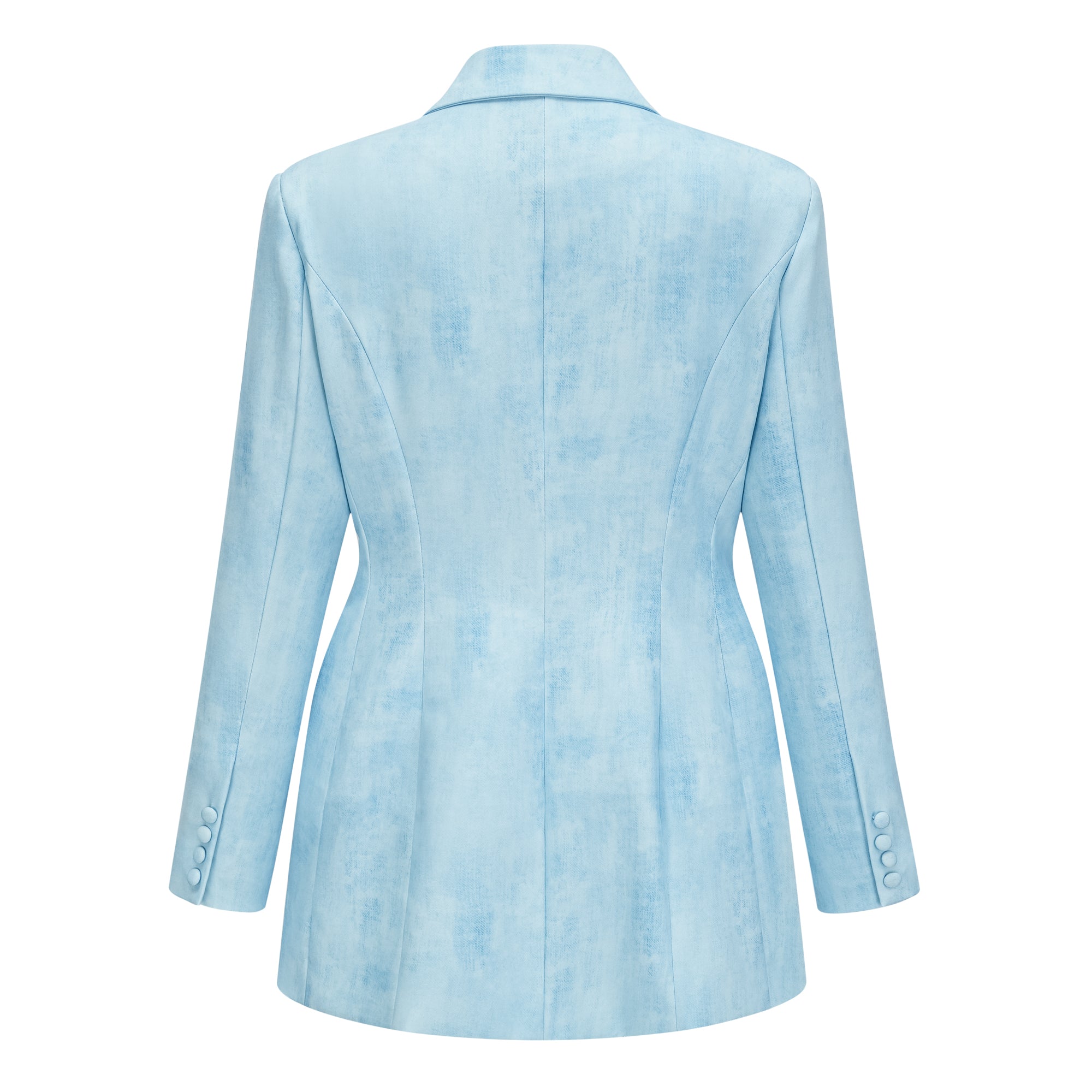 Célestine Blue Double-Breasted Blazer & Shorts Set