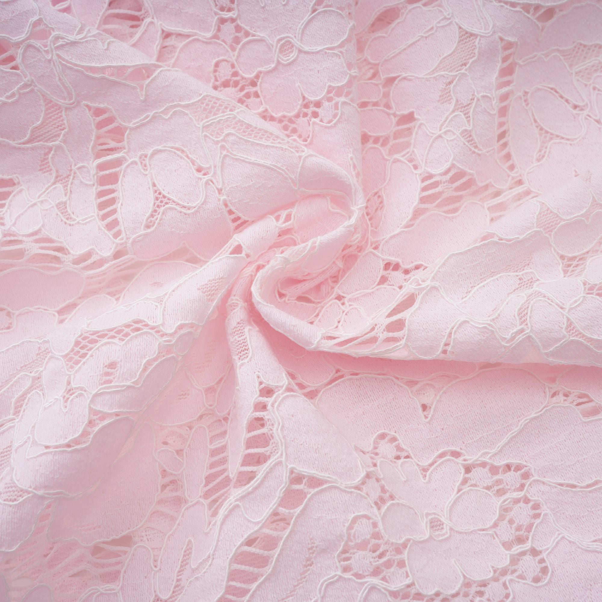 Sabine – Rosafarbenes Meerjungfrau-Midikleid mit Blumenspitze