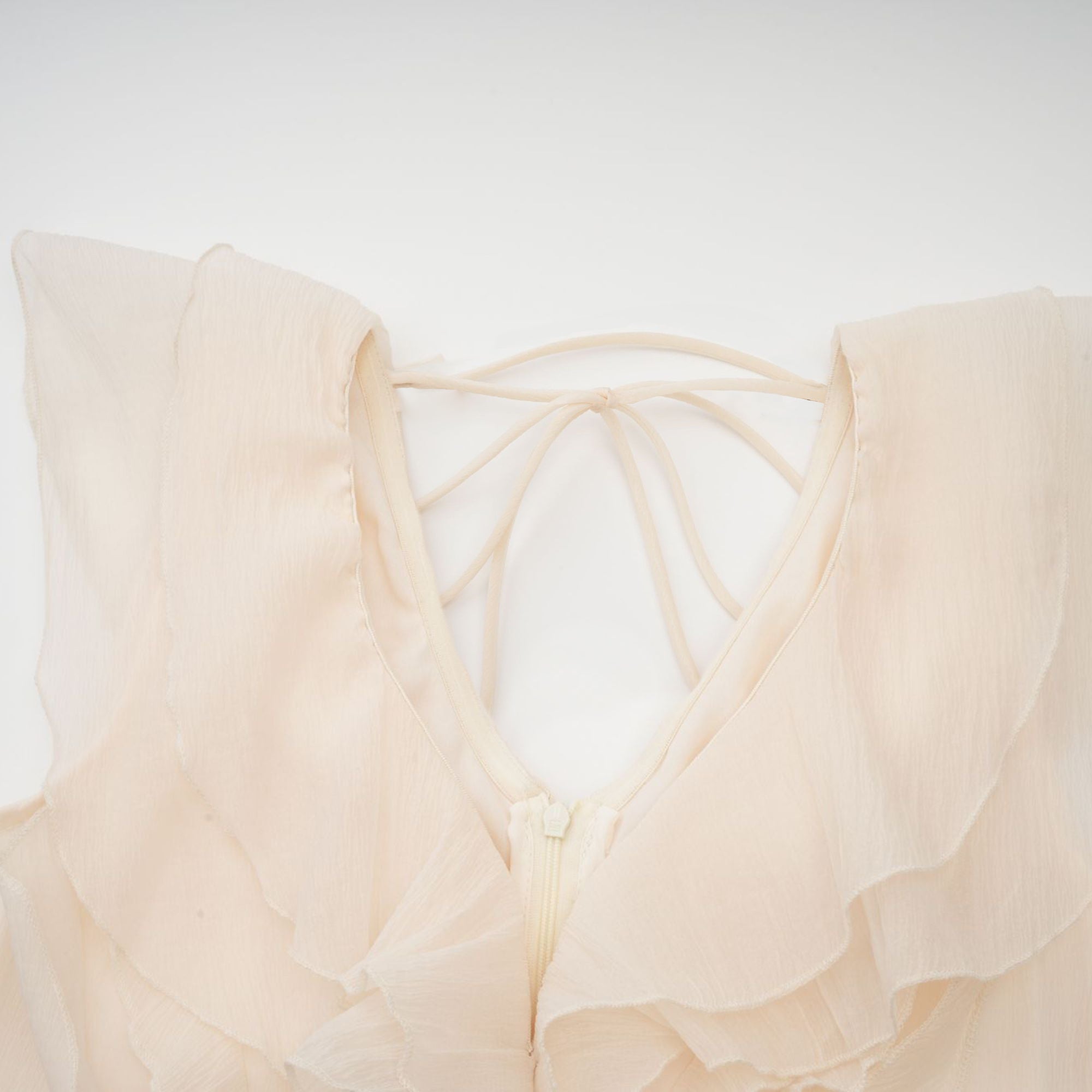 Hélène faux-flower layered ruffled mini dress