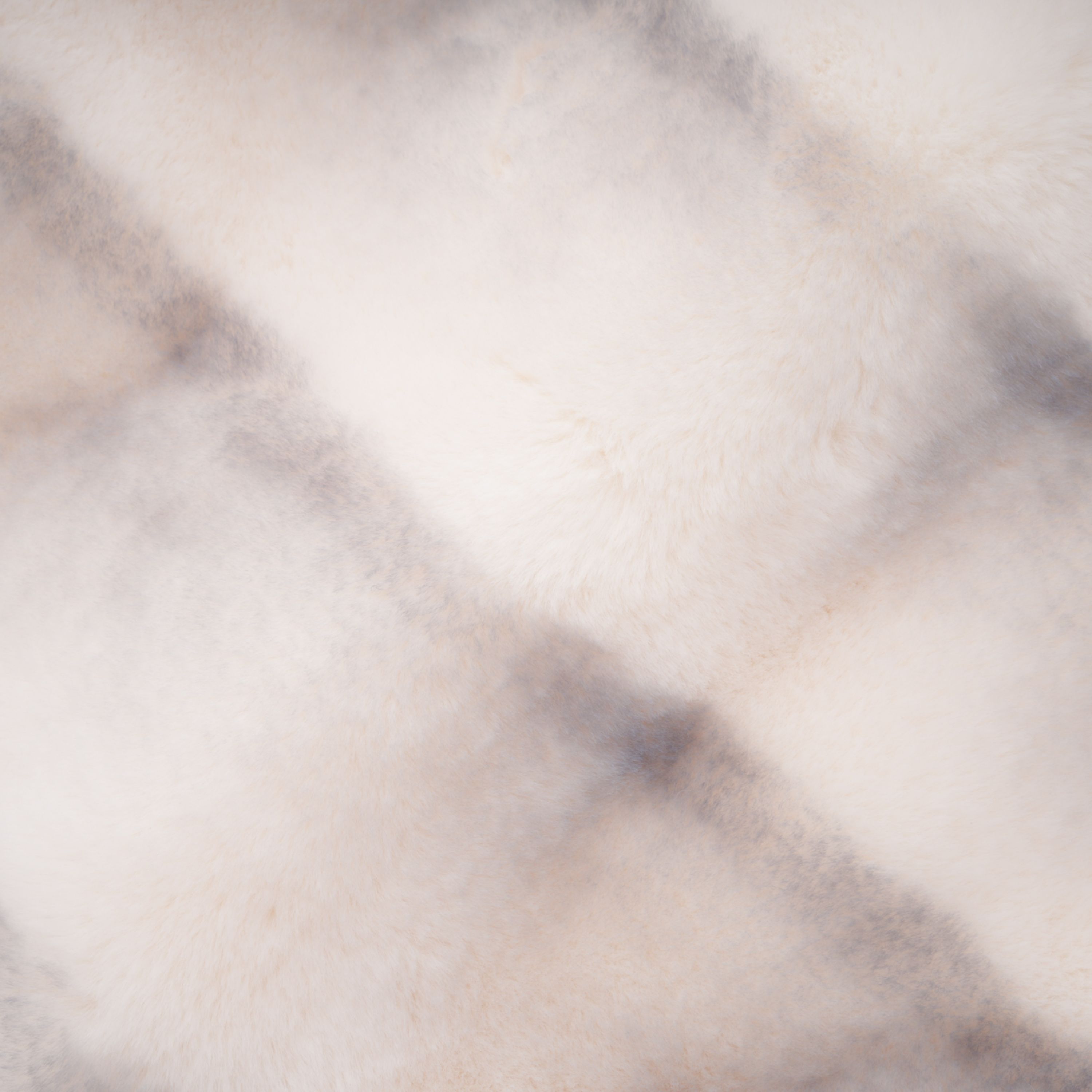 Alina Weißer Kurzmantel aus Kunstfell mit Farbverlauf