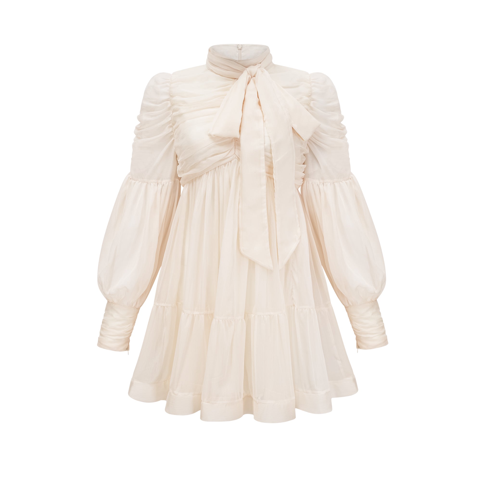 Thibaulte Minikleid aus plissiertem Tüll mit Biesendetail