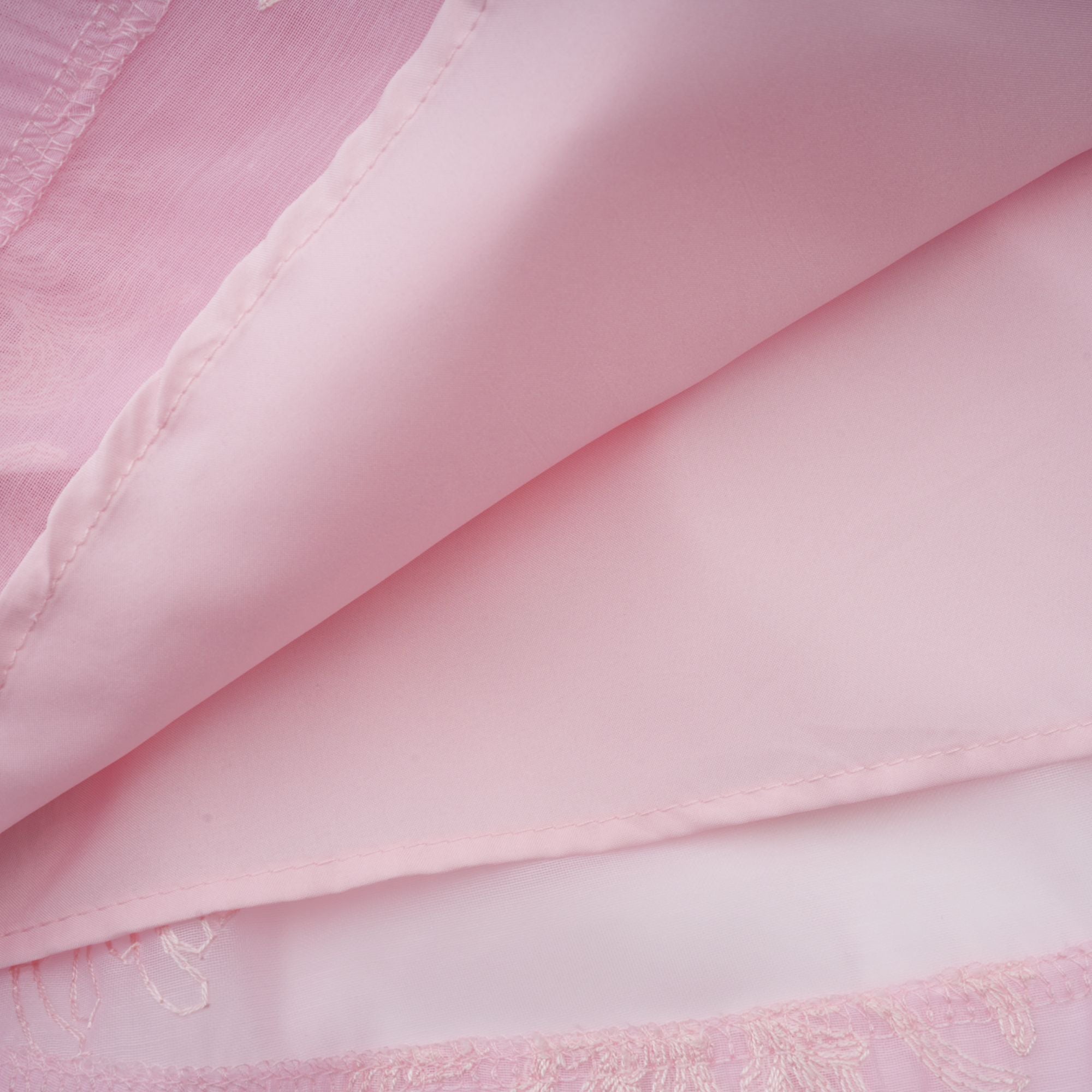 Florence pink floral-embroidered layered mini dress