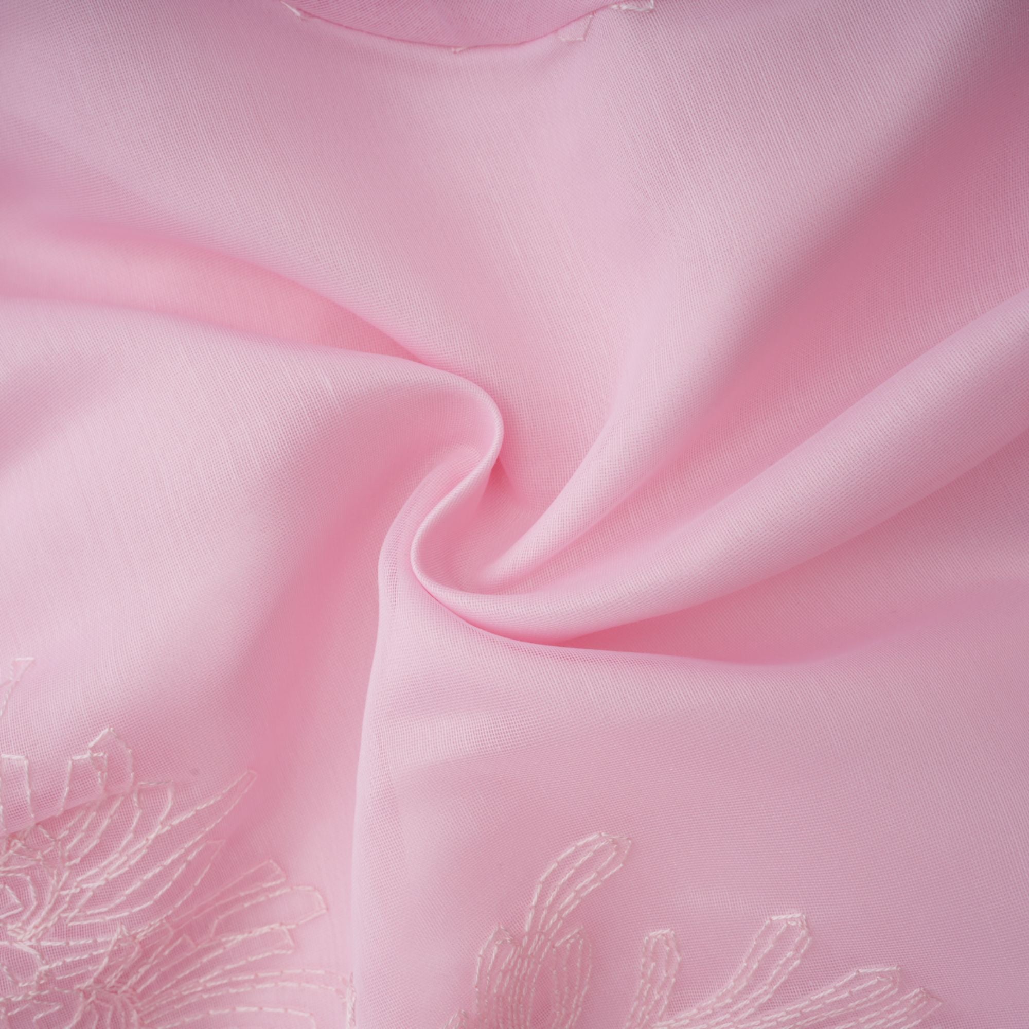 Florence pink floral-embroidered layered mini dress