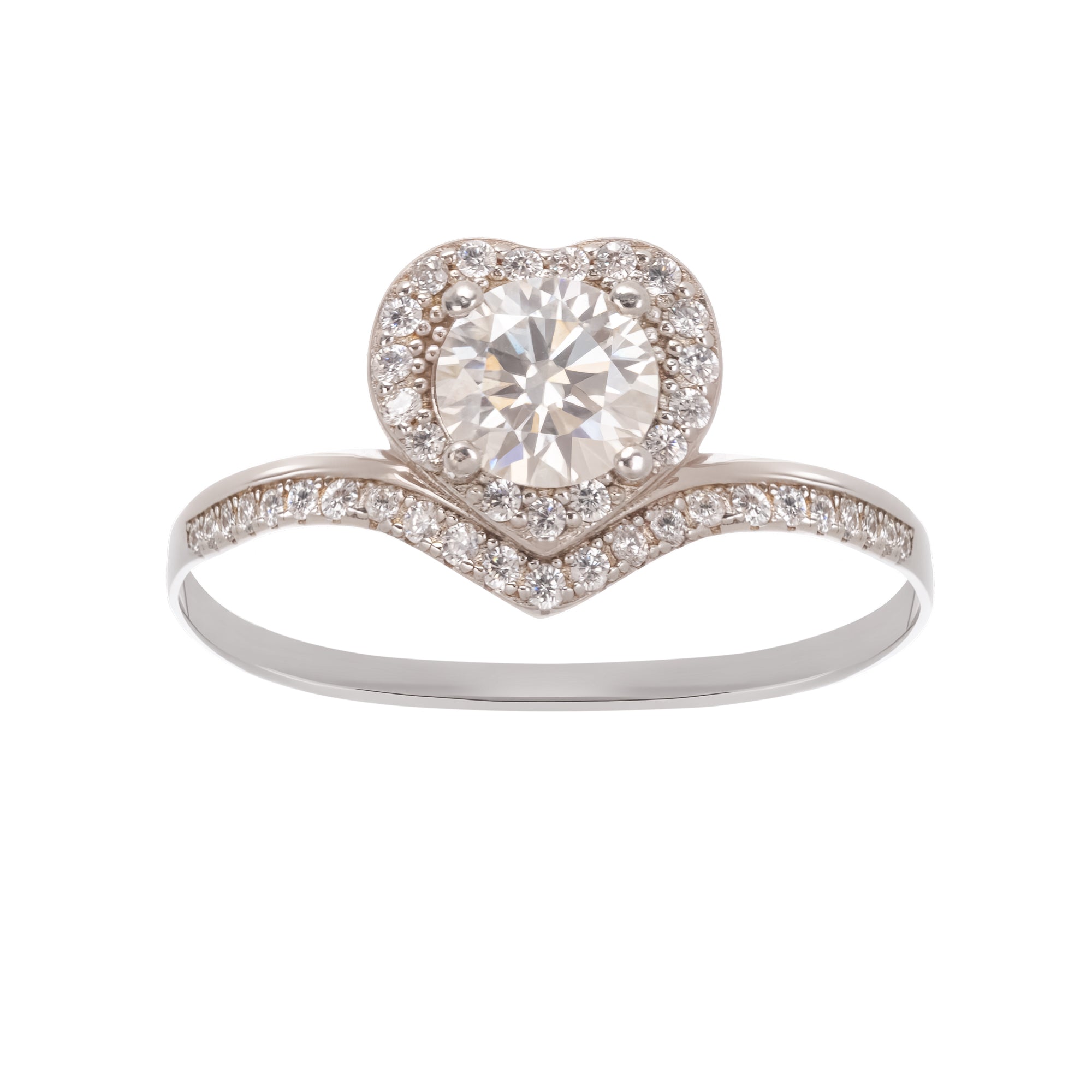 Révérence Heart Shaped Sterling Silver Ring