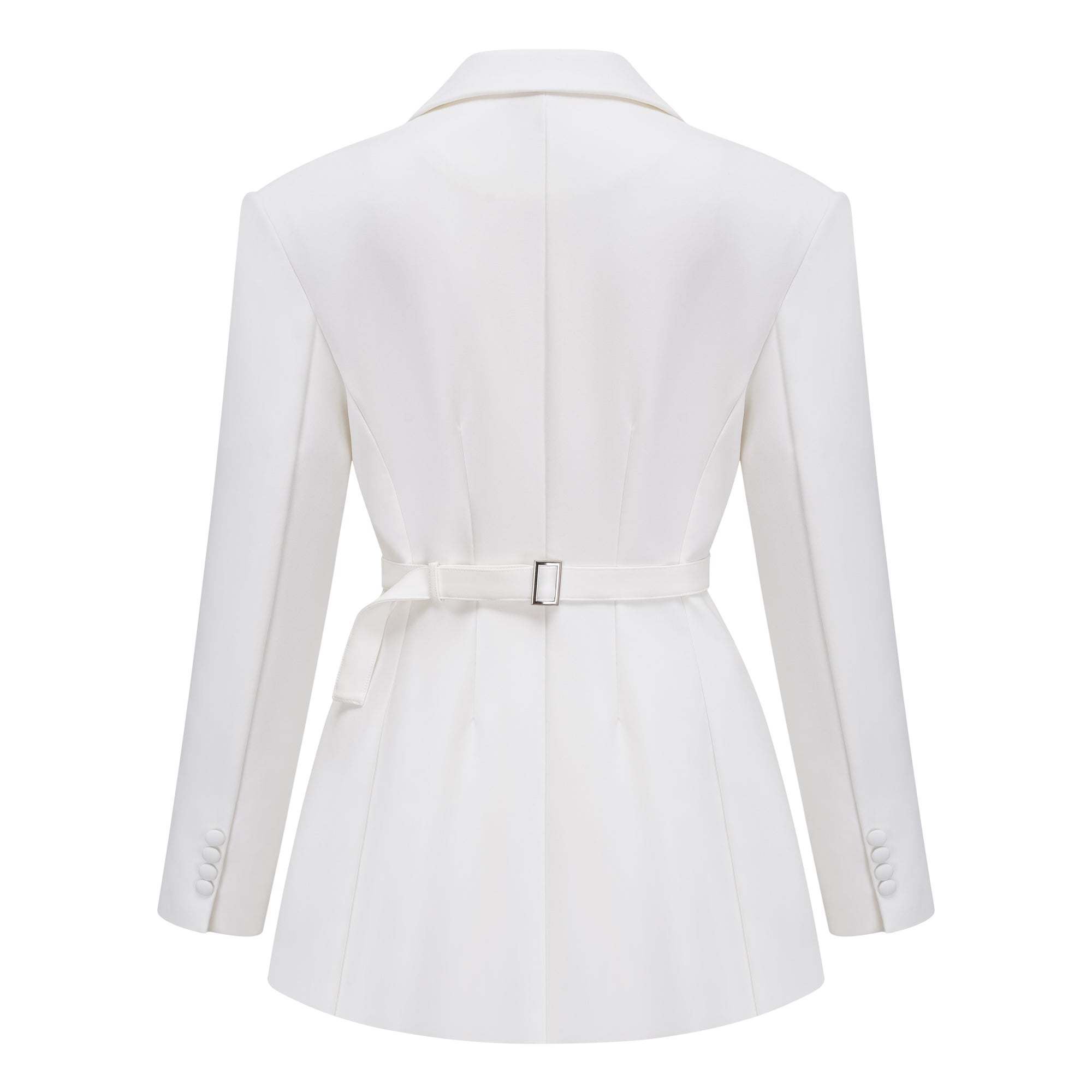 Osanne White Double Breasted Blazer Mini Dress