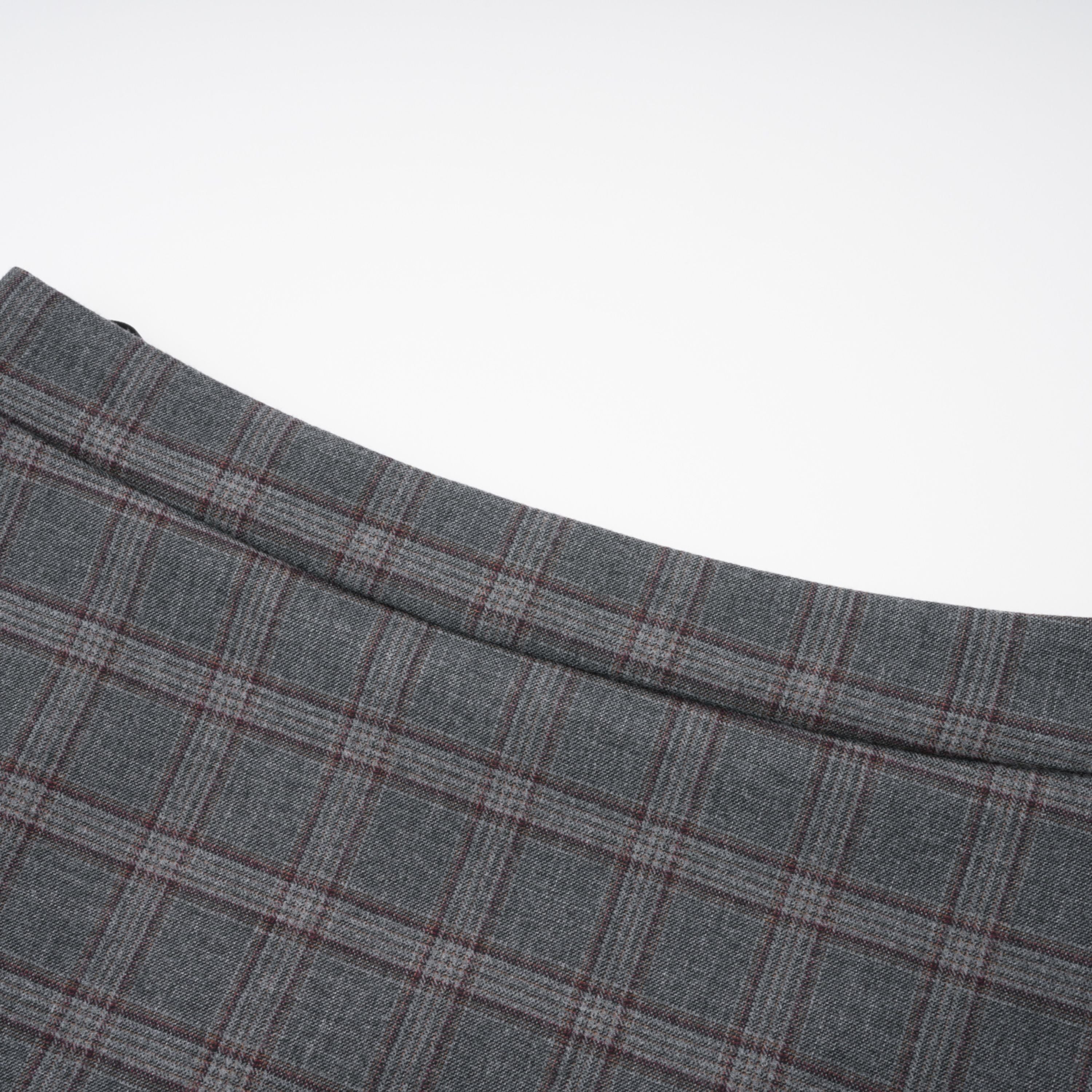 Serena Grey Cut Out Karierter Blazer & Rock Set