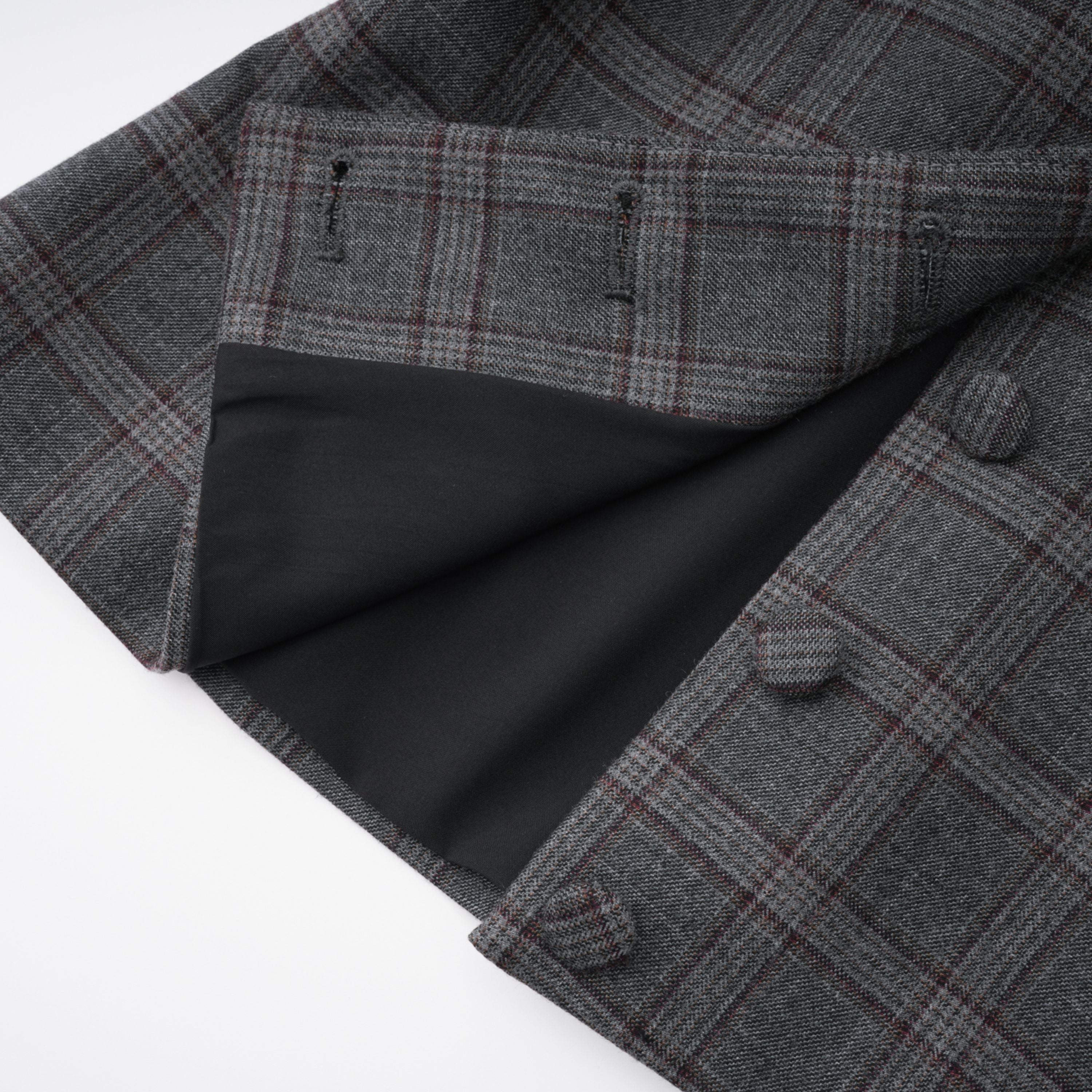 Serena Grey Cut Out Karierter Blazer & Rock Set