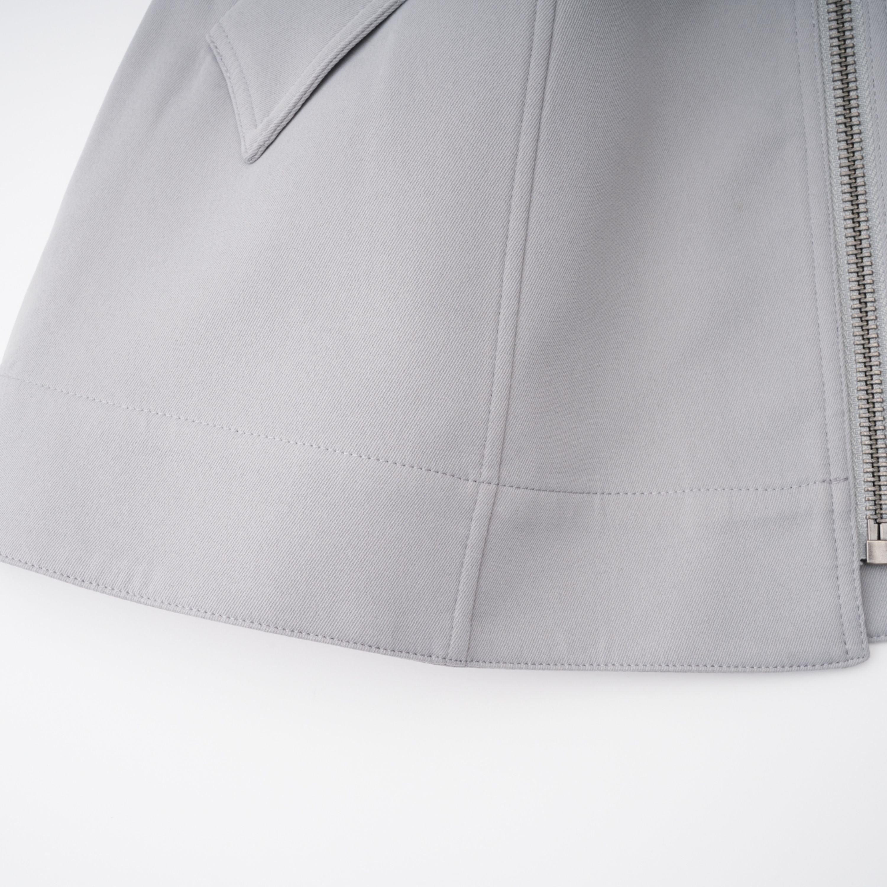 Vilma Graue Lederkragen-Jagdjacke