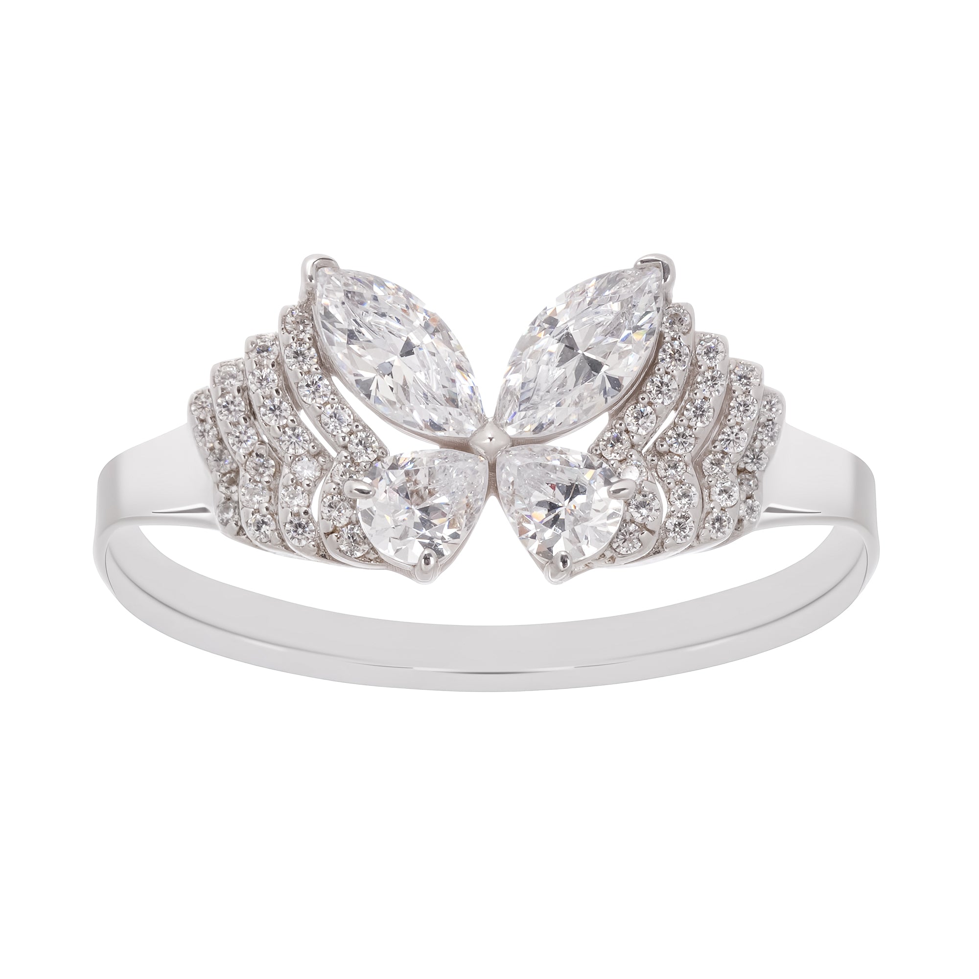 Zélie Sterlingsilber-Ring mit schmetterlingsförmigem Edelstein