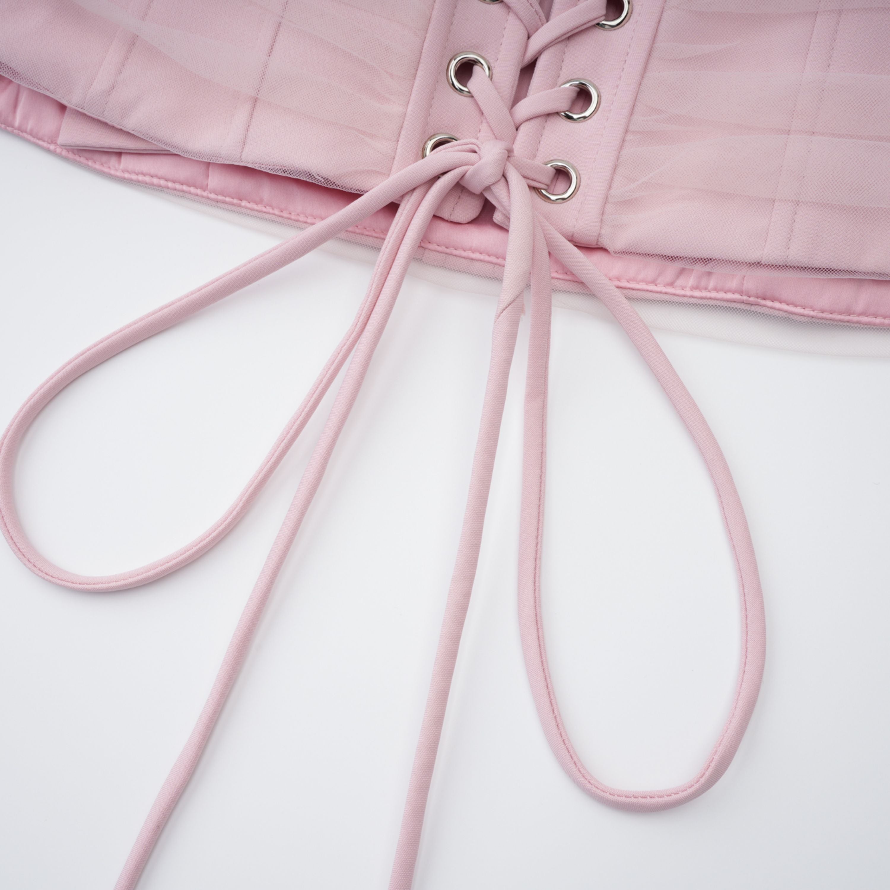 Priscille Pink Shawl & Corset Top & Pleated Skirt Set