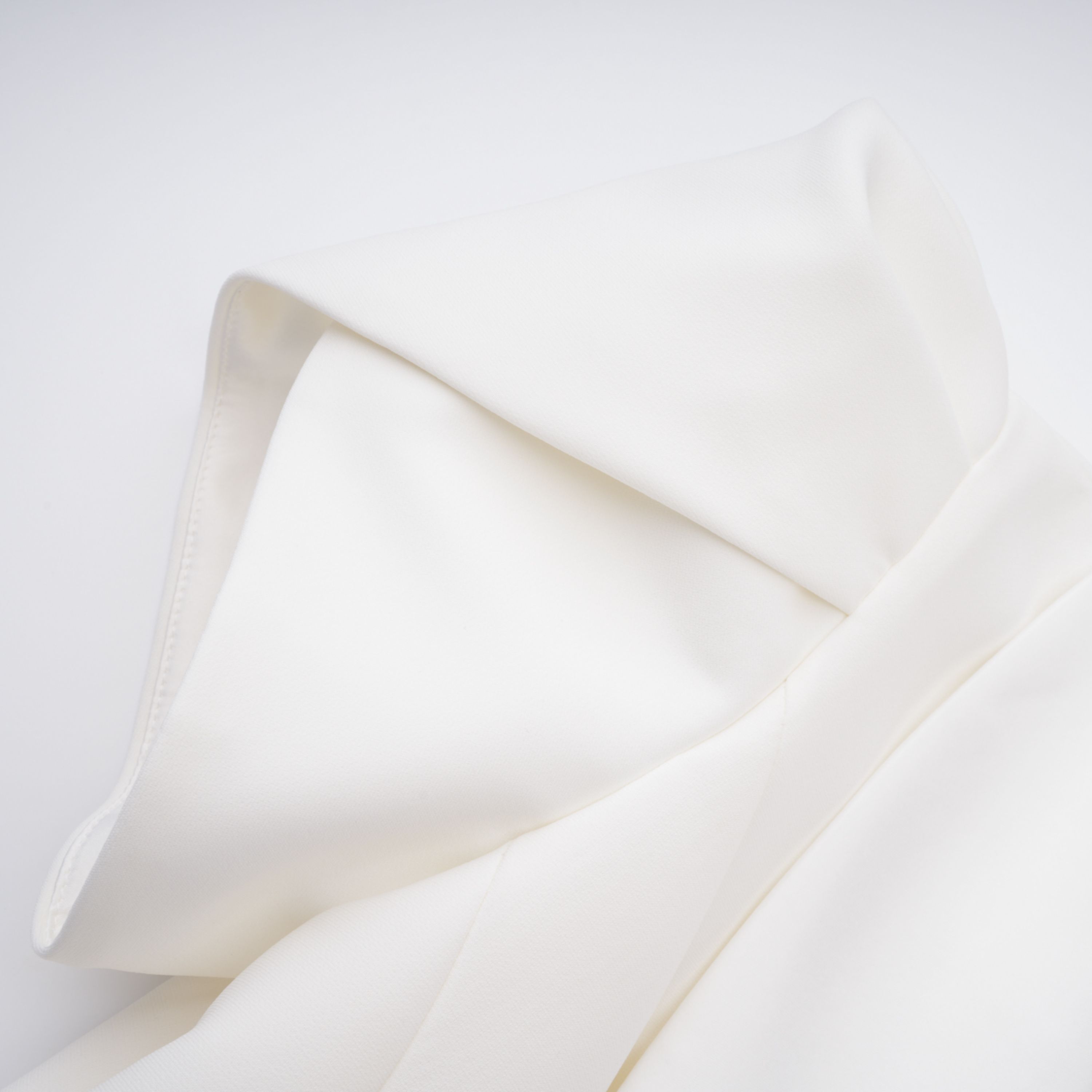 Acharya White Shawl Lapel Mini Dress