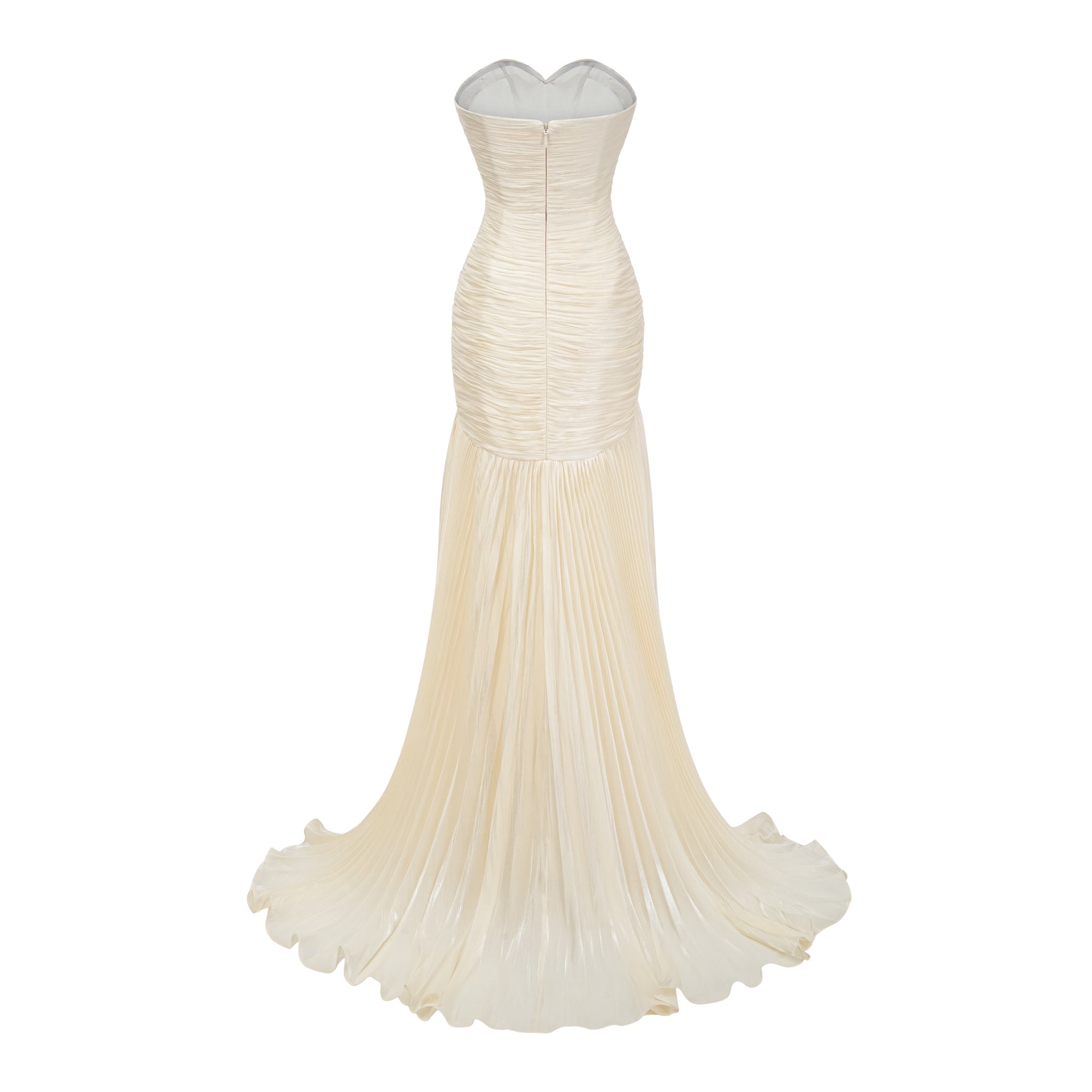 فستان ماكسي روكسان أصفر بتصميم مزين بتجعيدات وخصر مشدود