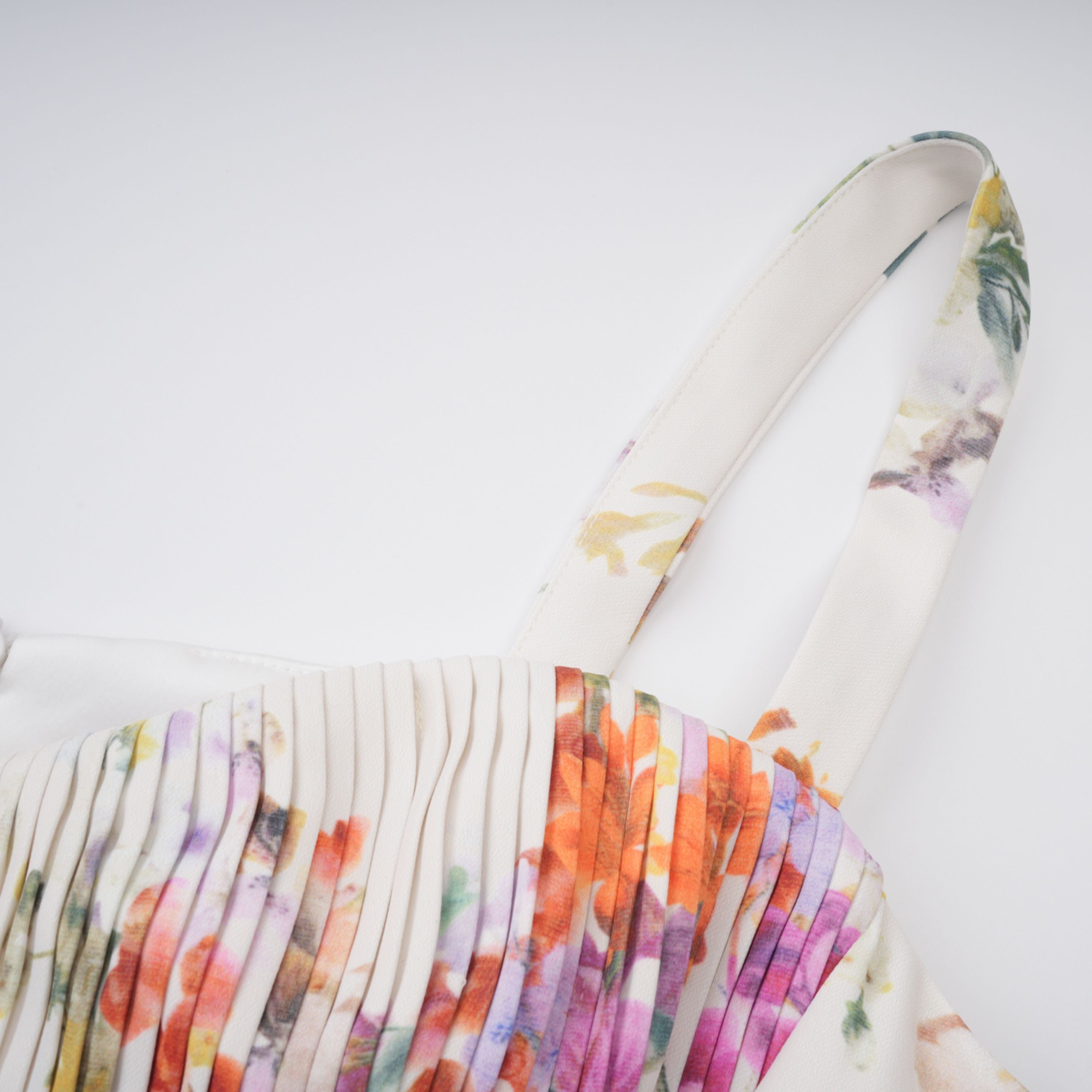 Juliette White Self-Tie Floral Print Mini Dress