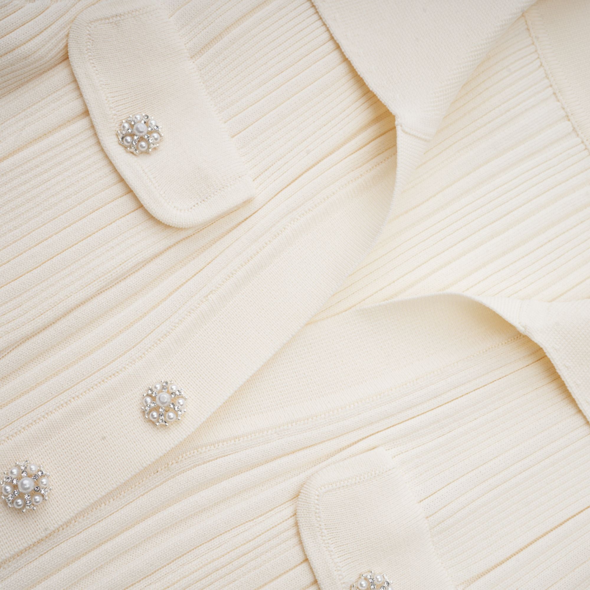 Nouria white mermaid-hem knit midi dress