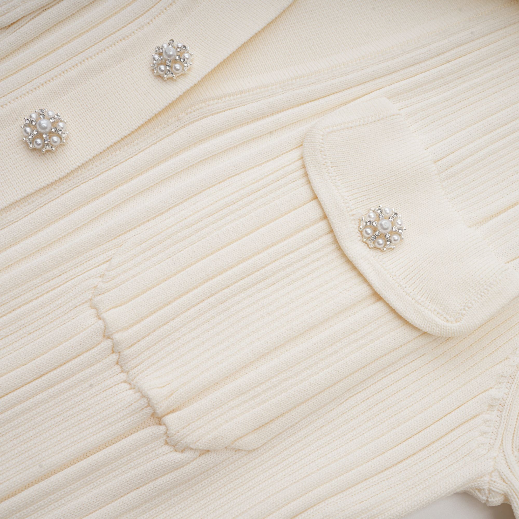 Nouria white mermaid-hem knit midi dress