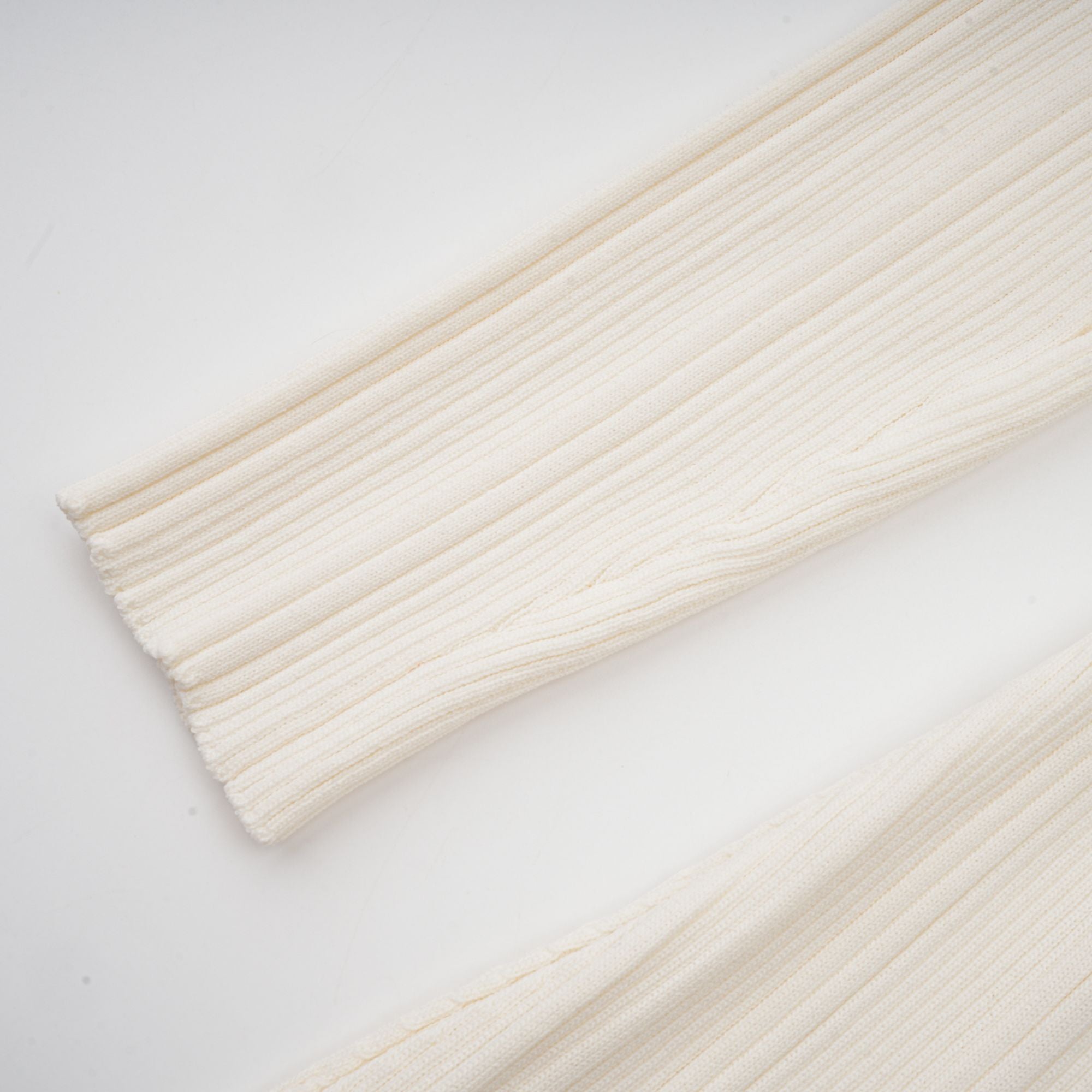 Nouria white mermaid-hem knit midi dress