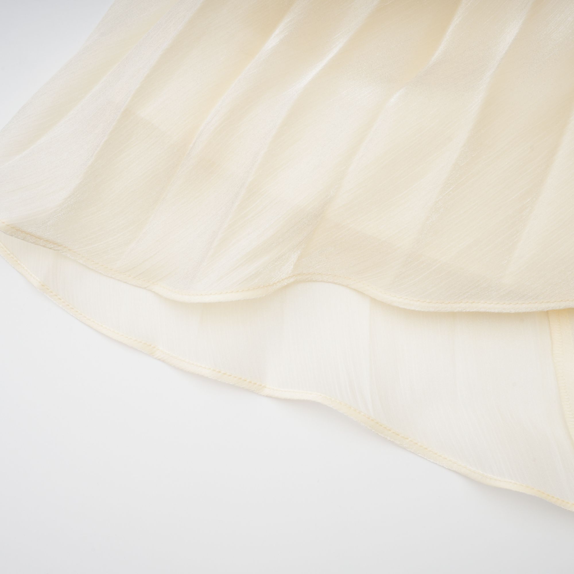 فستان ماكسي روكسان أصفر بتصميم مزين بتجعيدات وخصر مشدود