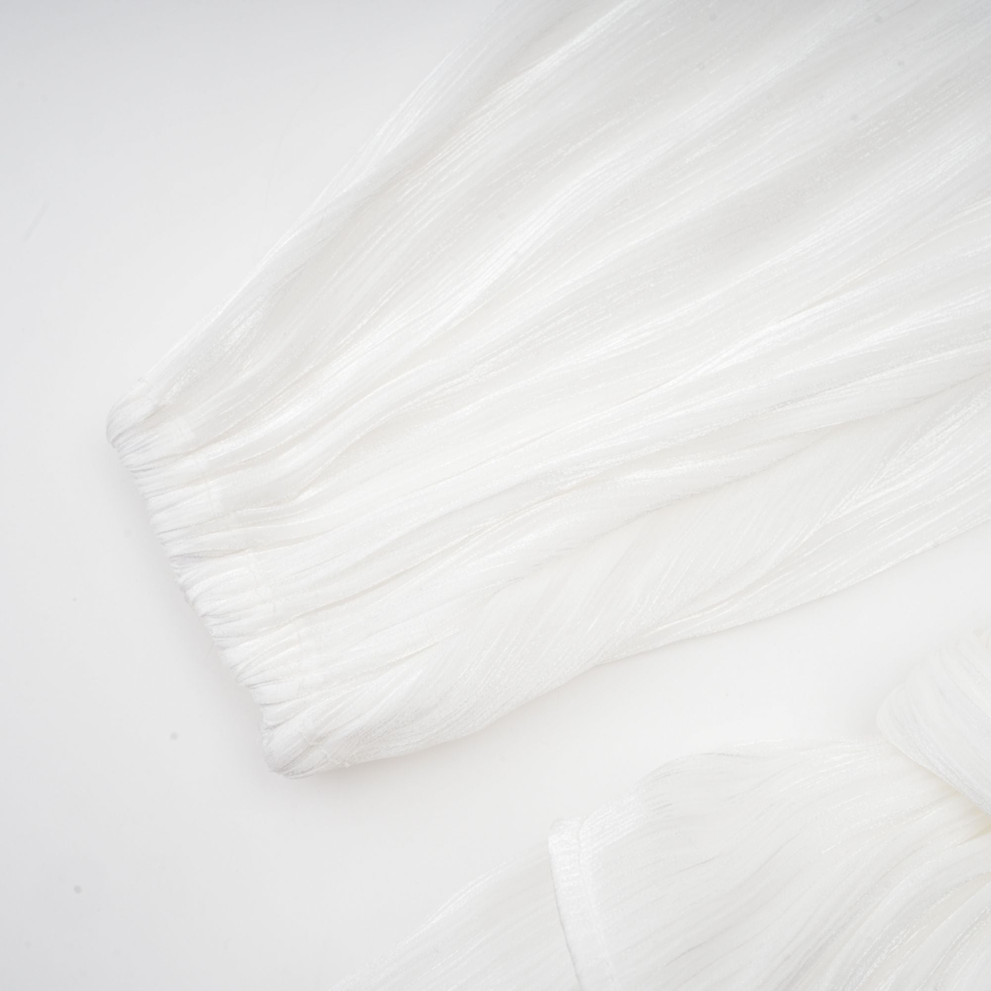 Rosier fully-pleated cinched mini dress in White