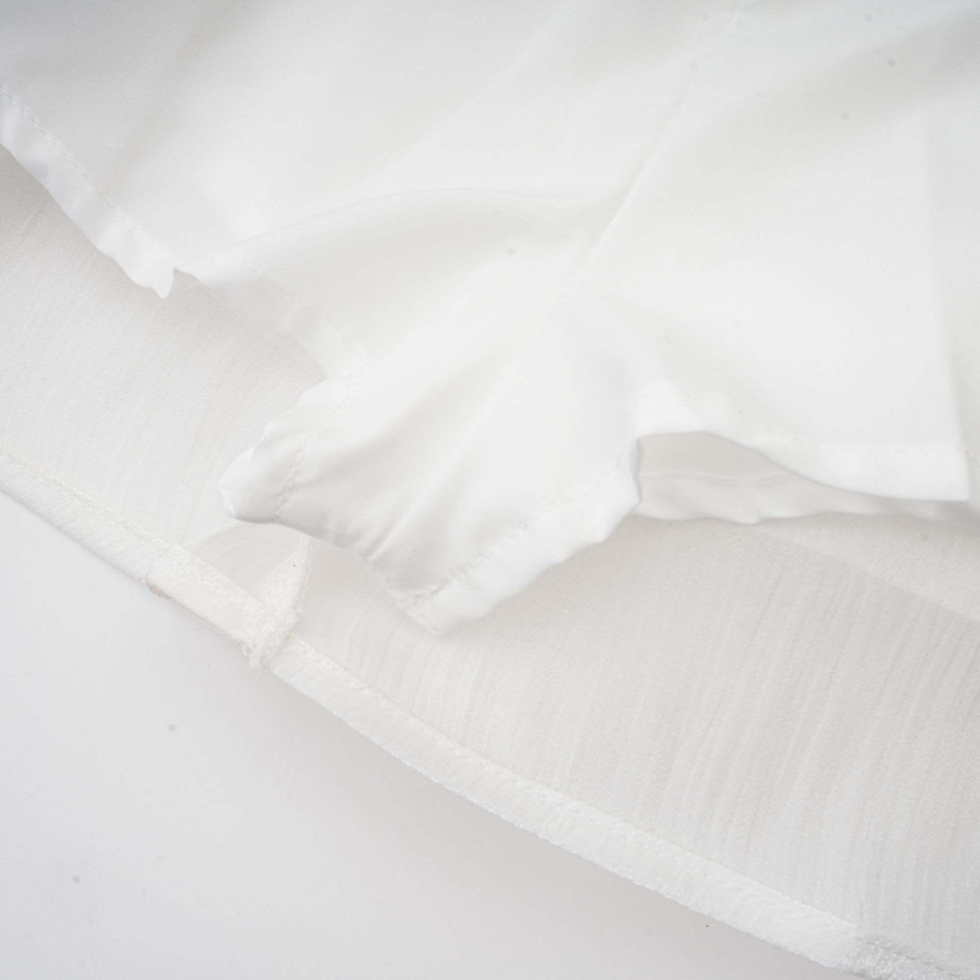 Rosier fully-pleated cinched mini dress in White