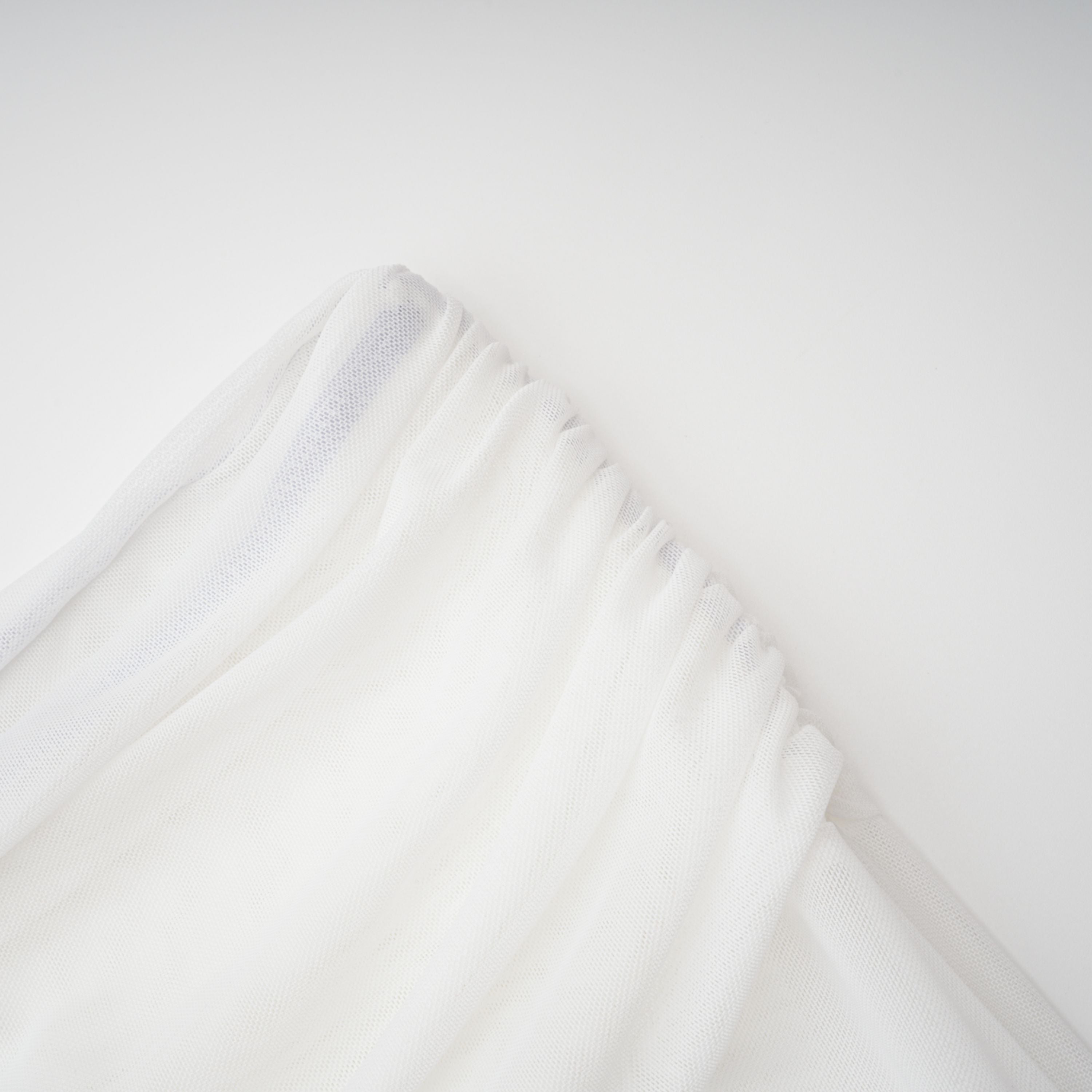 Giuseppina White High Neck Cut-Out Top & Skirt Set